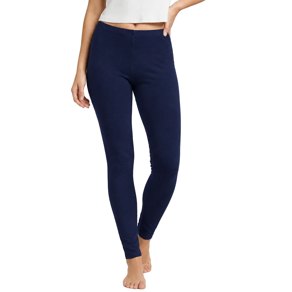 Women's Soft 100% Organic Cotton Leggings | Dark Navy