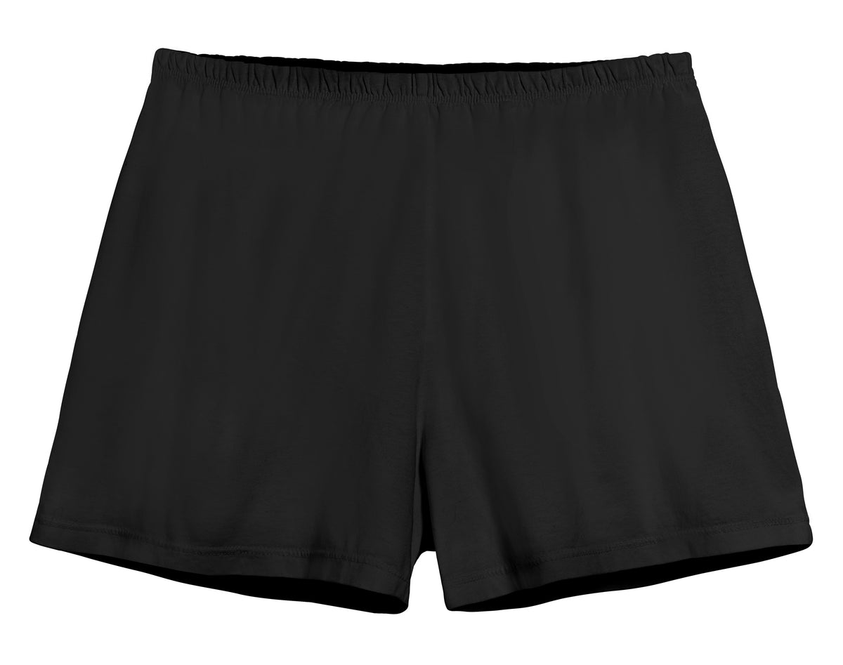 Women&#39;s Soft Cotton Comfy Knit Lounge Shorts | Black