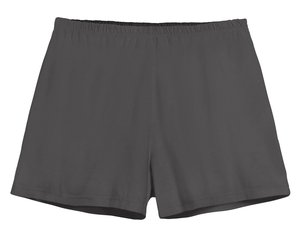 Women&#39;s Soft Cotton Comfy Knit Lounge Shorts | Charcoal