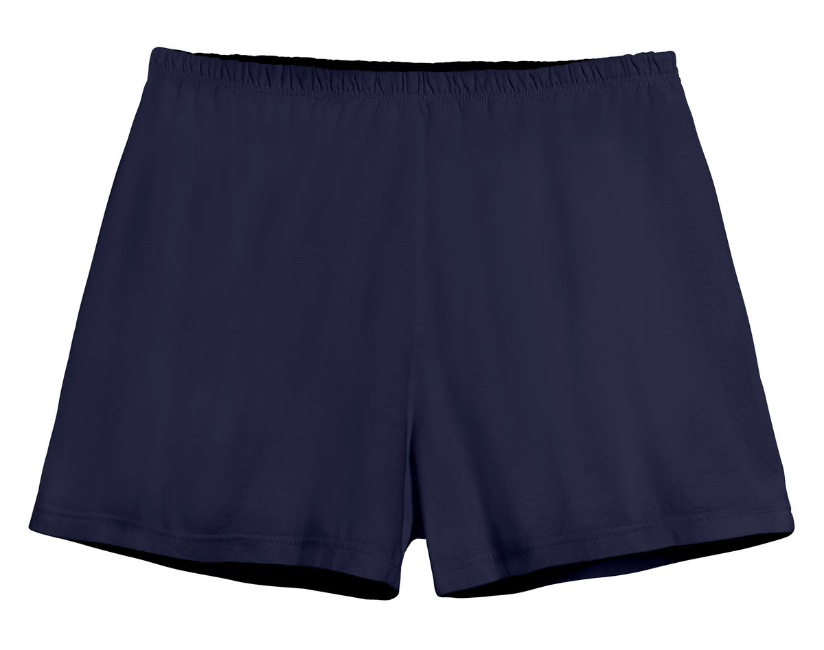 Women&#39;s Soft Cotton Comfy Knit Lounge Shorts | Navy