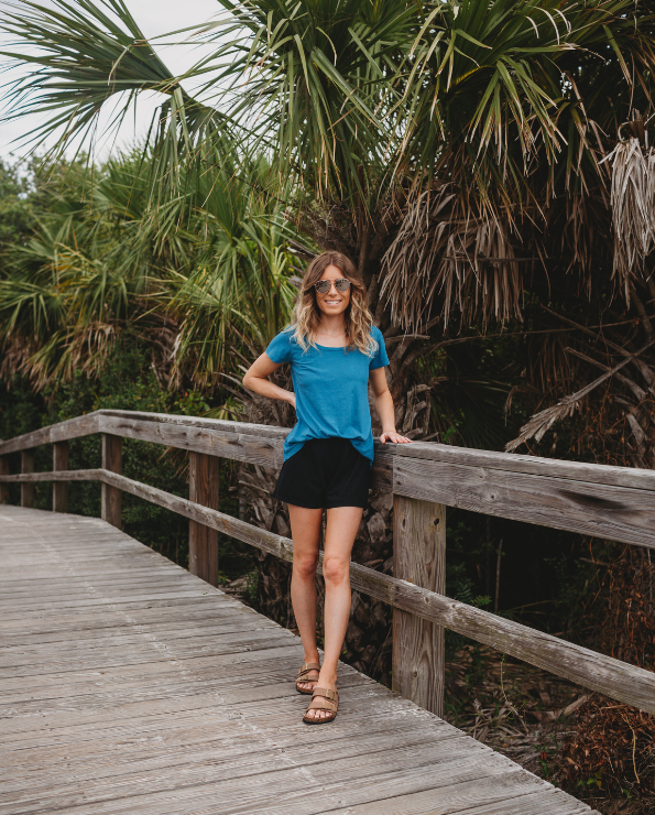 Womens T-Shirt and Cotton Shorts manufactured in LA by City Threads image