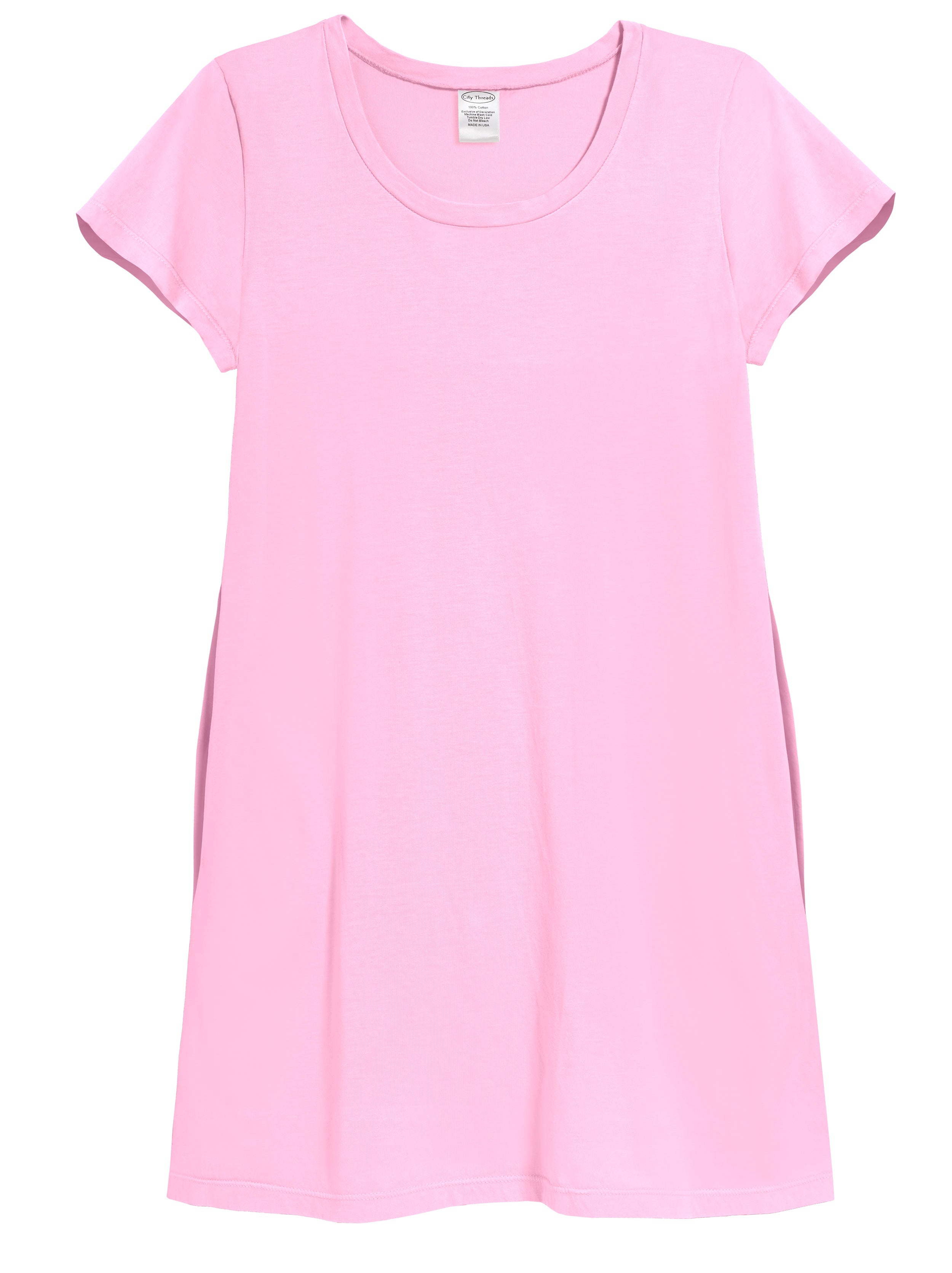 Women's Soft Supima Cotton Easy Cover-Up T-Shirt Pocket Dress | Bright - City Threads USA Women's Soft Supima Cotton Easy Cover-Up T-Shirt Pocket Dress | Bright - City Threads USA