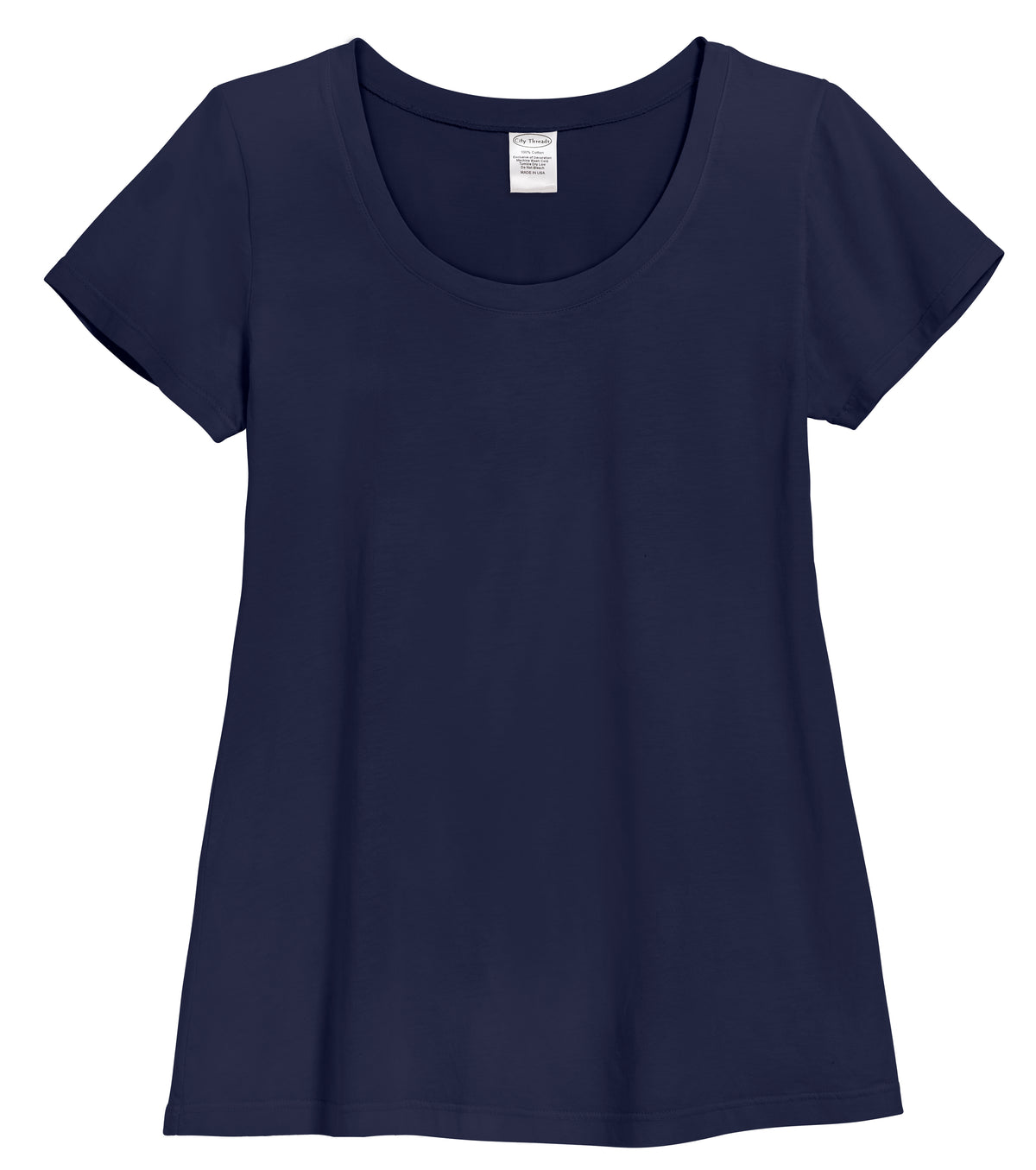 Women&#39;s Soft Supima Cotton Short Sleeve Everyday Comfy Crew Tee | Navy