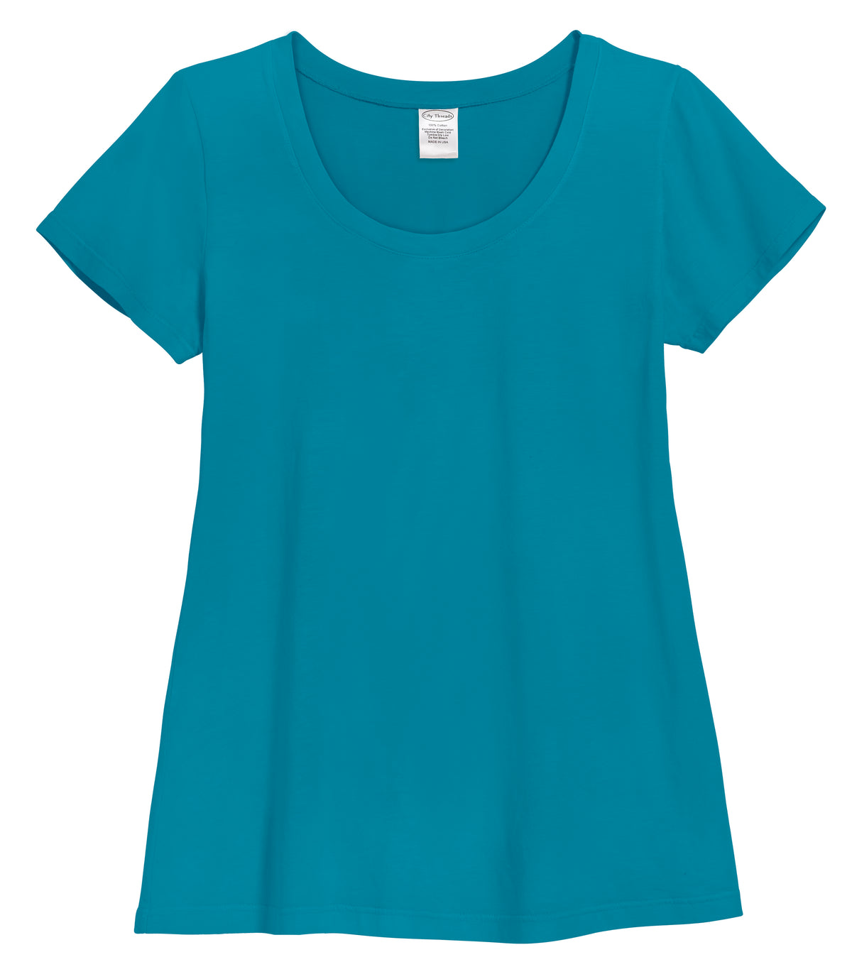 Women&#39;s Soft Supima Cotton Short Sleeve Everyday Comfy Crew Tee | Teal