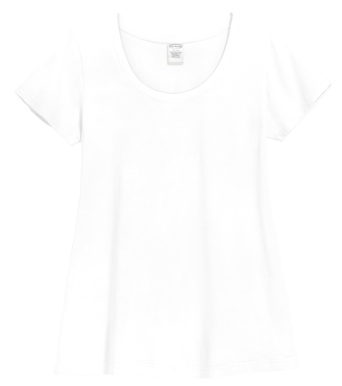 Women&#39;s Soft Supima Cotton Short Sleeve Everyday Comfy Crew Tee | White