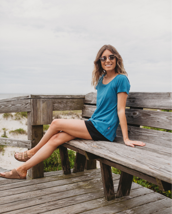 Women&#39;s Soft Supima Cotton Short Sleeve Everyday Comfy Crew Tee | Navy