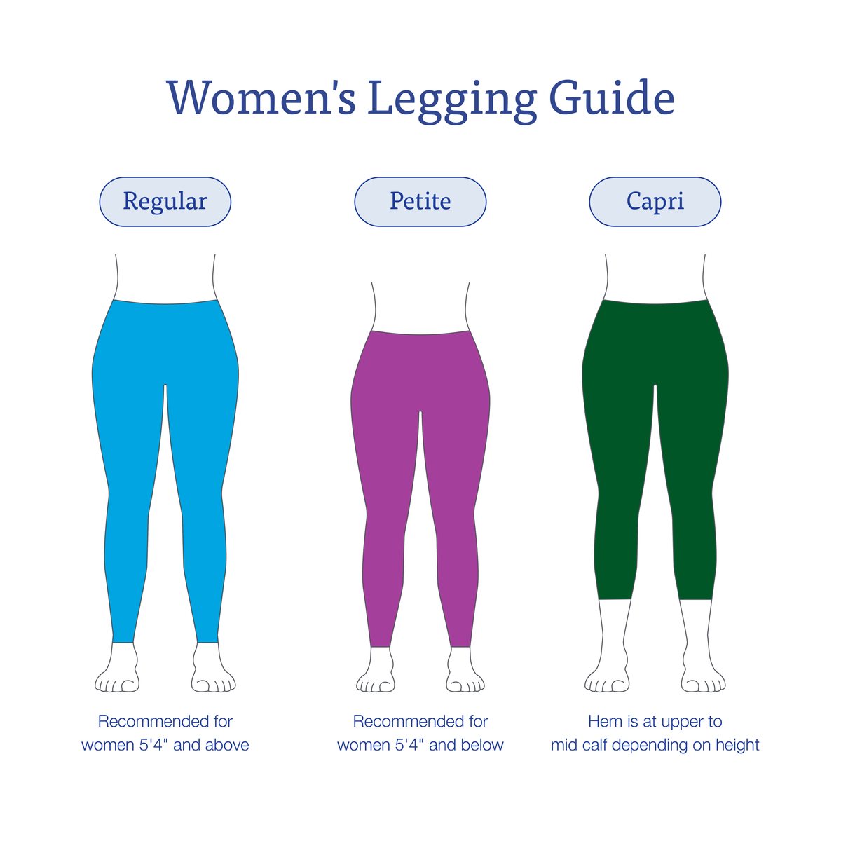 Women&#39;s 100% Cotton Soft Capri Leggings | Navy