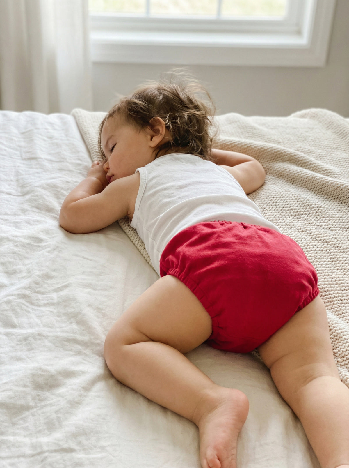 Boys and Girls Soft Cotton Diaper Cover  | White