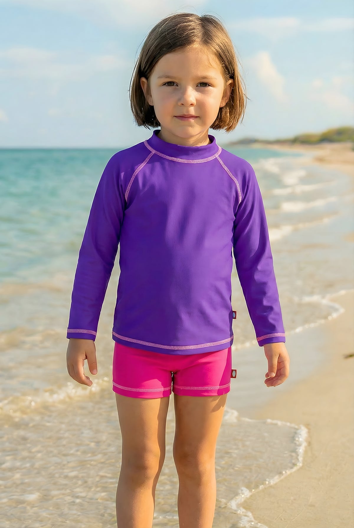 Girls UPF 50+ Long Sleeve Rashguard | Teal