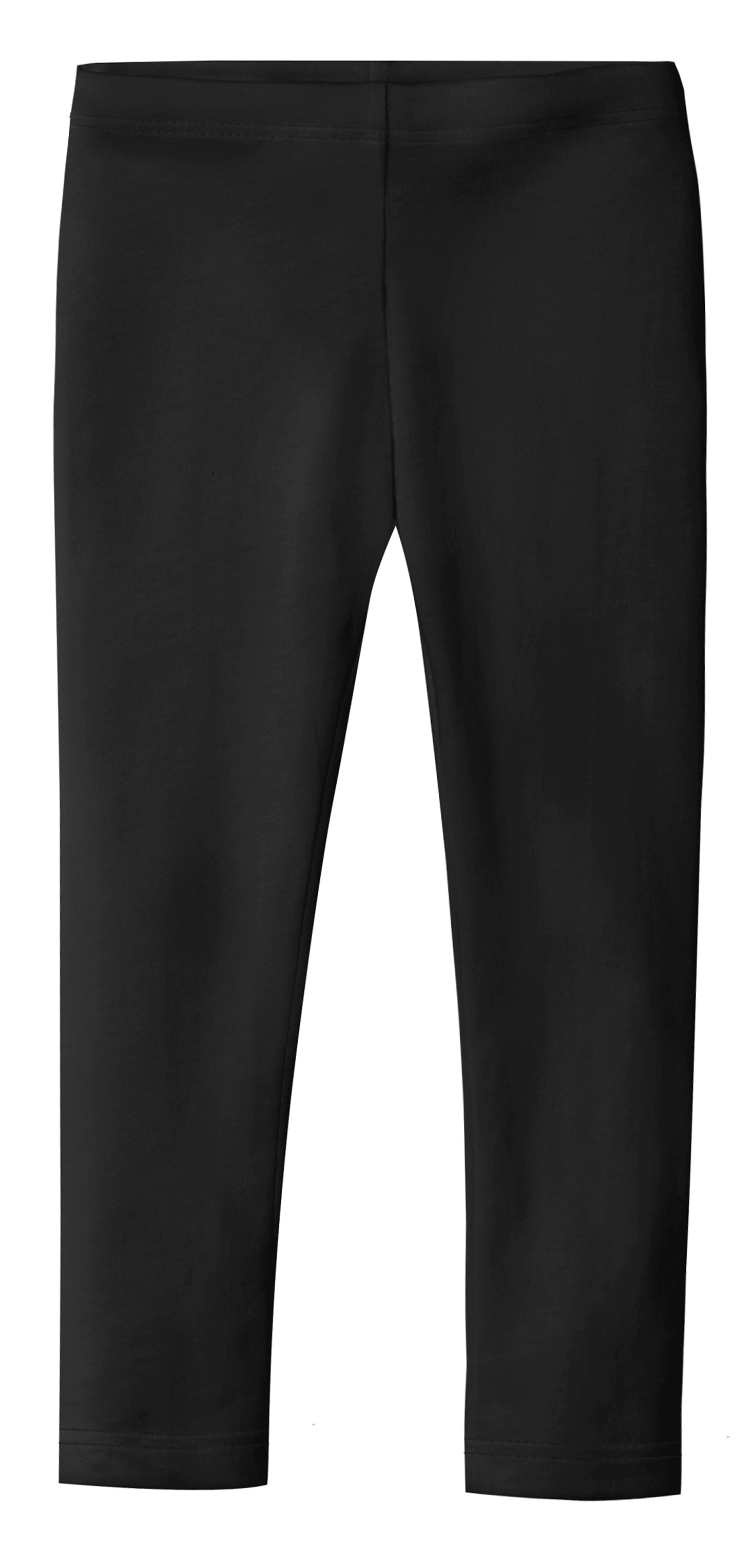 Organic Cotton Fleece Leggings - Solid Black