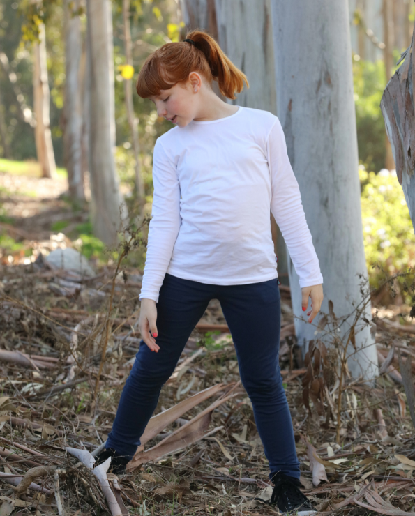 Girls Soft Organic Cotton Leggings | Oatmeal