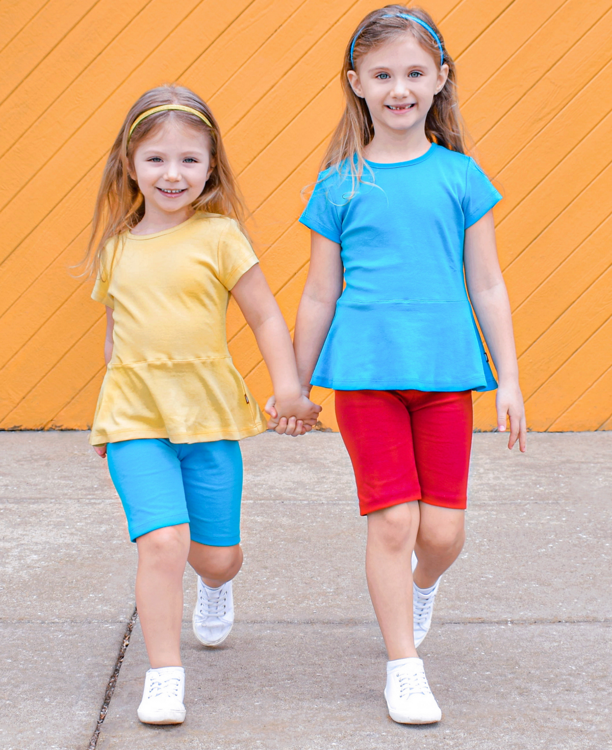 Girls Soft Cotton Long Bike Shorts | Turquoise