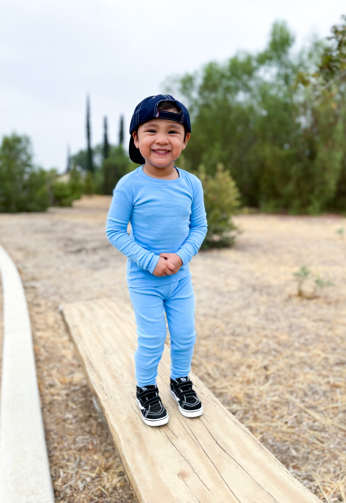 Boys and Girls Soft Organic Cotton Snug Fit Pajama Sets   | Smurf Blue