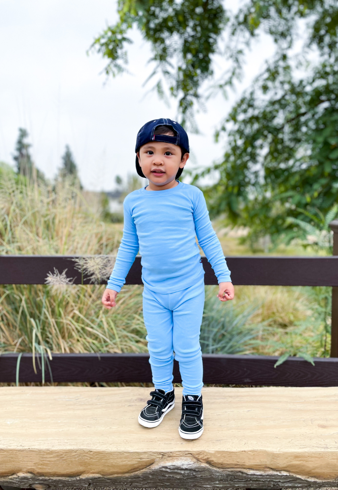 Boys and Girls Soft Organic Cotton Snug Fit Pajama Sets   | Smurf Blue