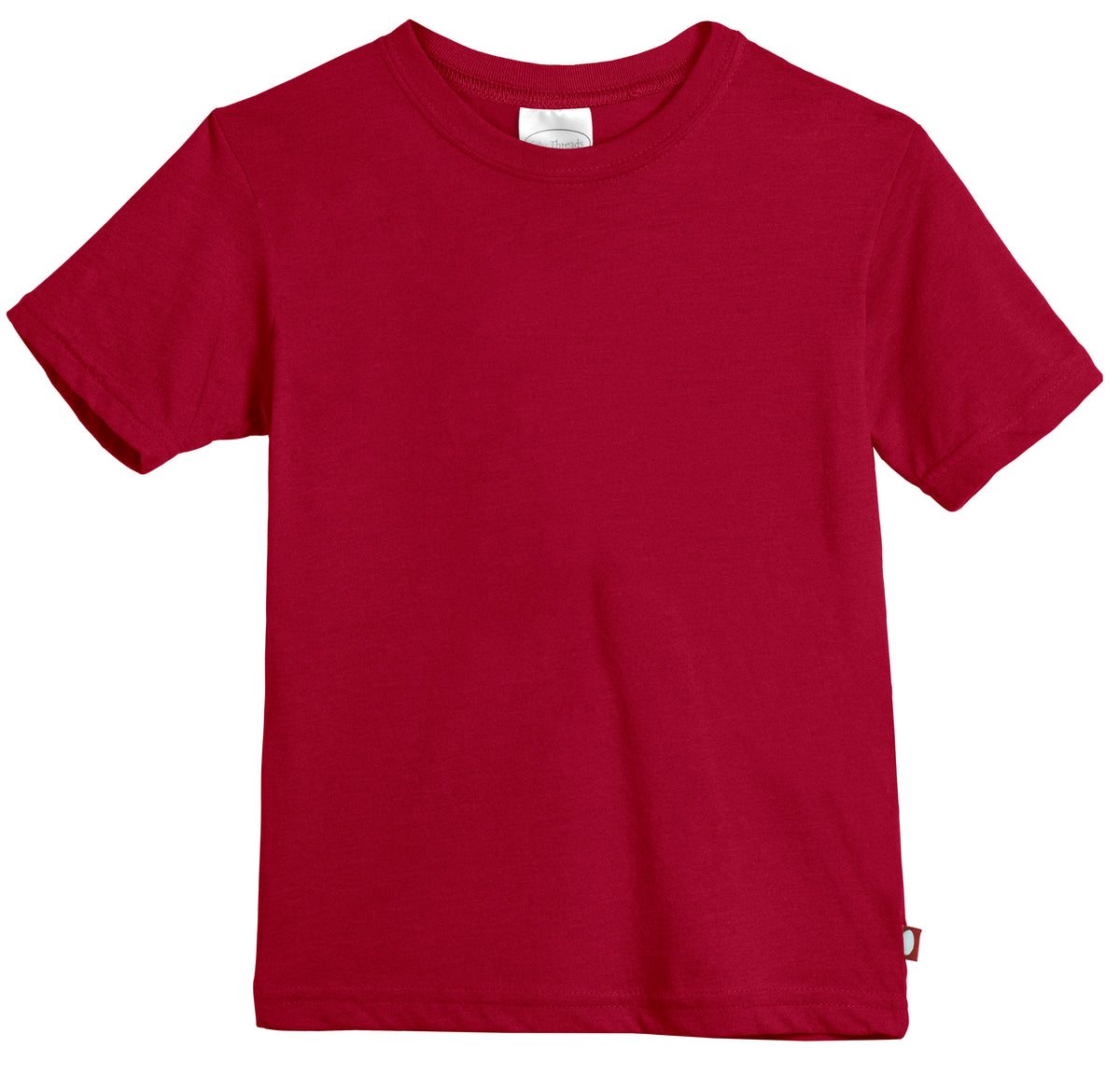 Boys Soft Cotton Jersey Short Sleeve Crew Tee | Red