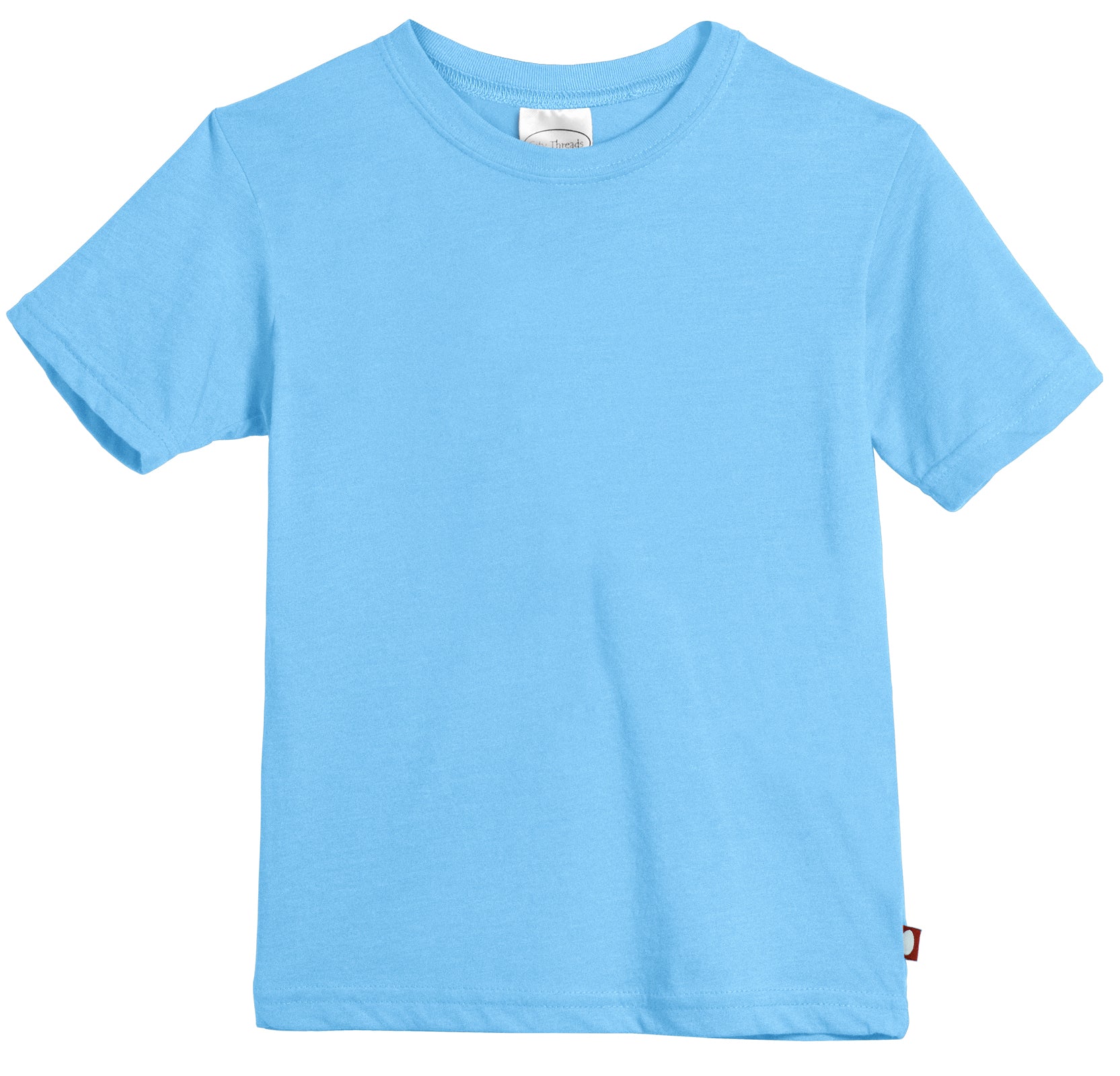 Boys Soft Cotton Jersey Short Sleeve Crew Tee | Bright Light Blue