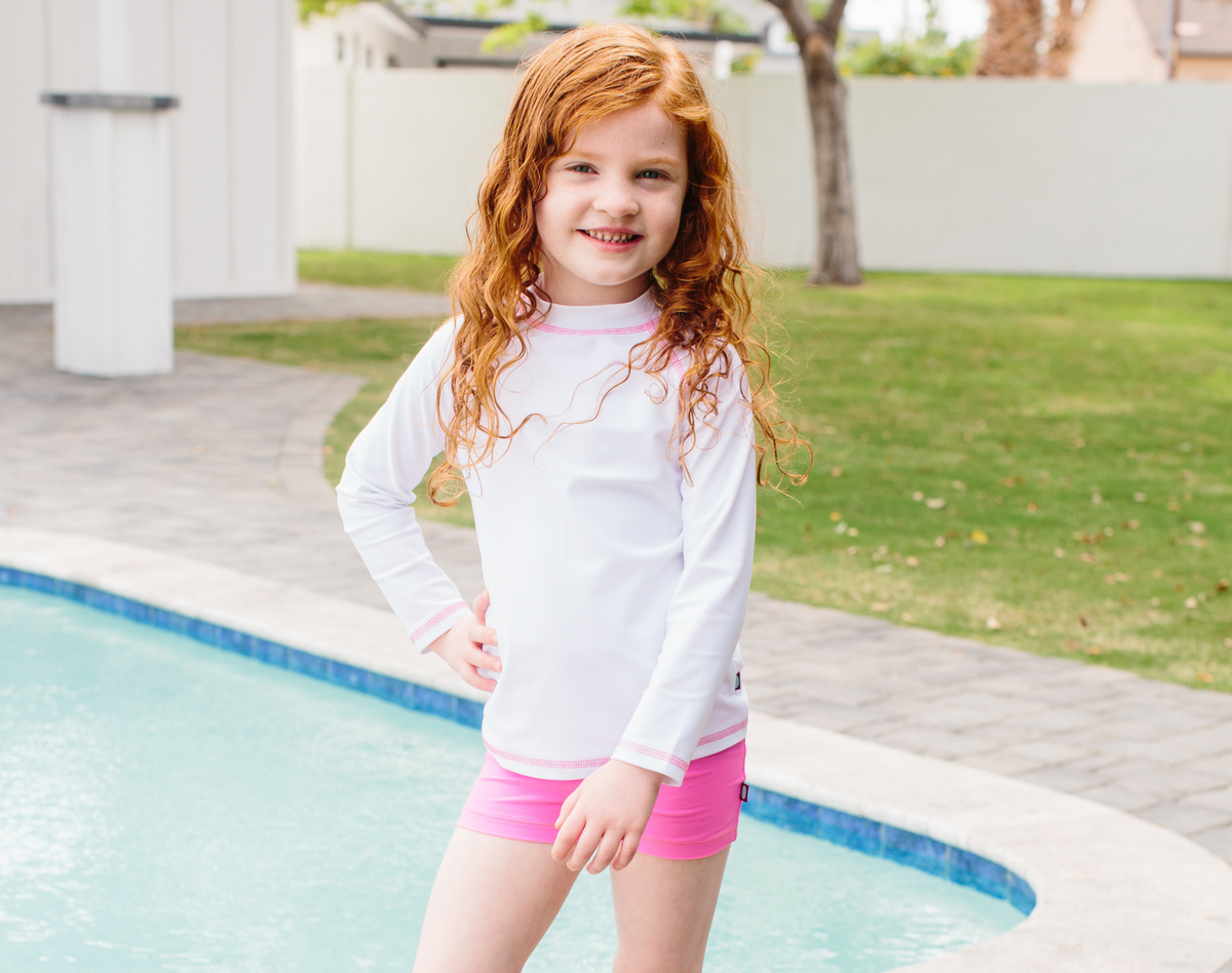 Girls UPF 50+ Long Sleeve Rashguard | Yellow