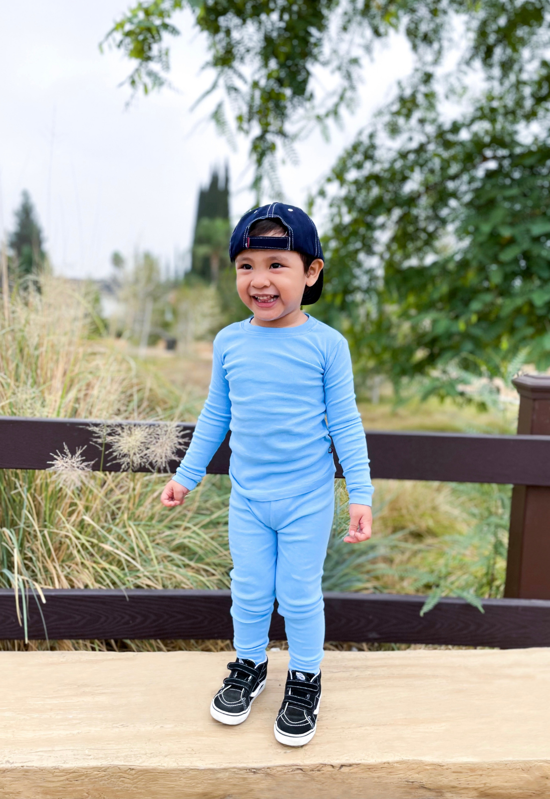 Boys and Girls Soft Organic Cotton Snug Fit Pajama Sets   | Smurf Blue