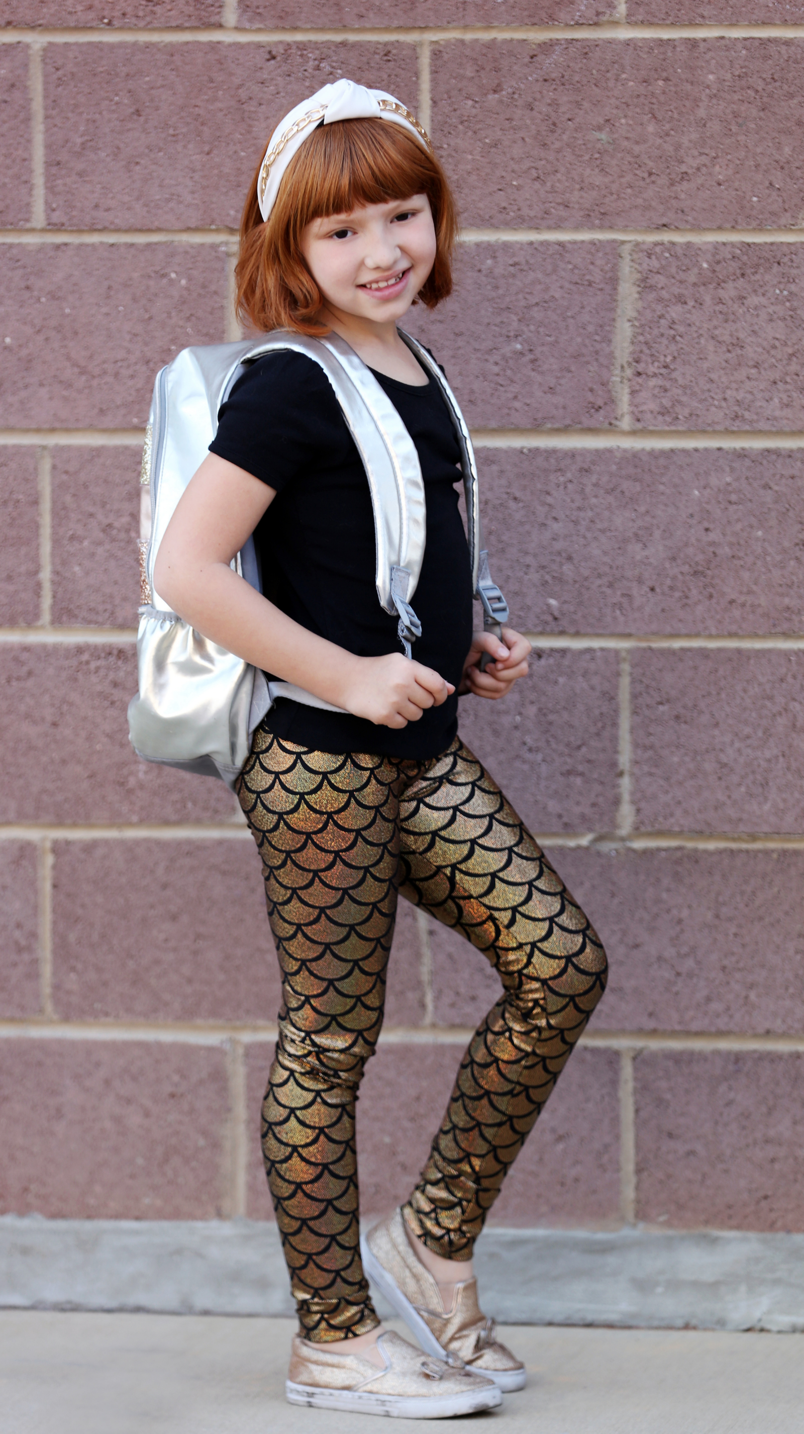 Girls Nylon Spandex Novelty Leggings - City Threads USA