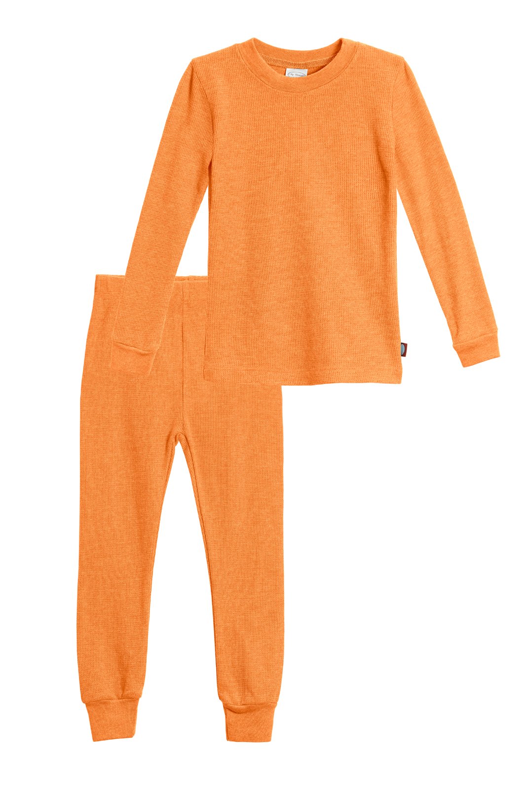 Boys Soft &amp; Cozy Thermal 2-Piece Long Johns | Orange