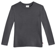 CUNYI Boys' Long Sleeve Color Block T-Shirt - Navy & Gray, Soft Cotton, Sizes 105-160 - View #7