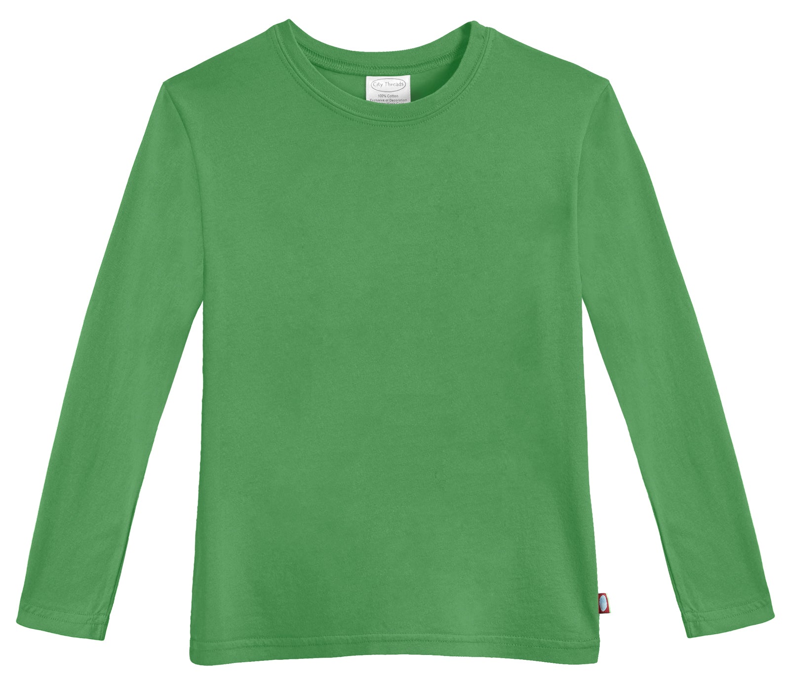 Boys Soft Cotton Jersey Long Sleeve Tee | Elf Green - City Threads USA