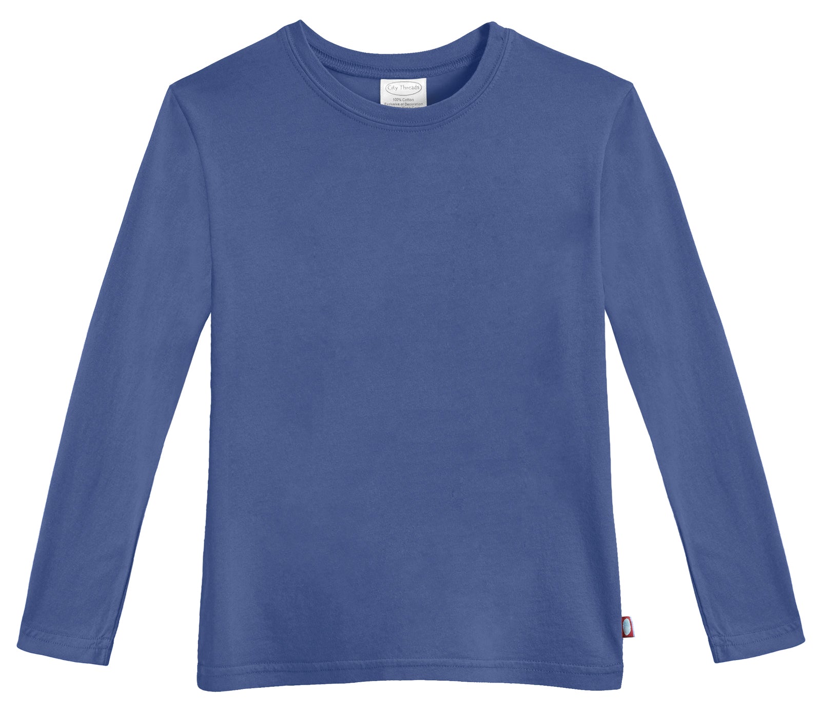 Boys Soft Cotton Jersey Long Sleeve Tee | Smurf Blue - City