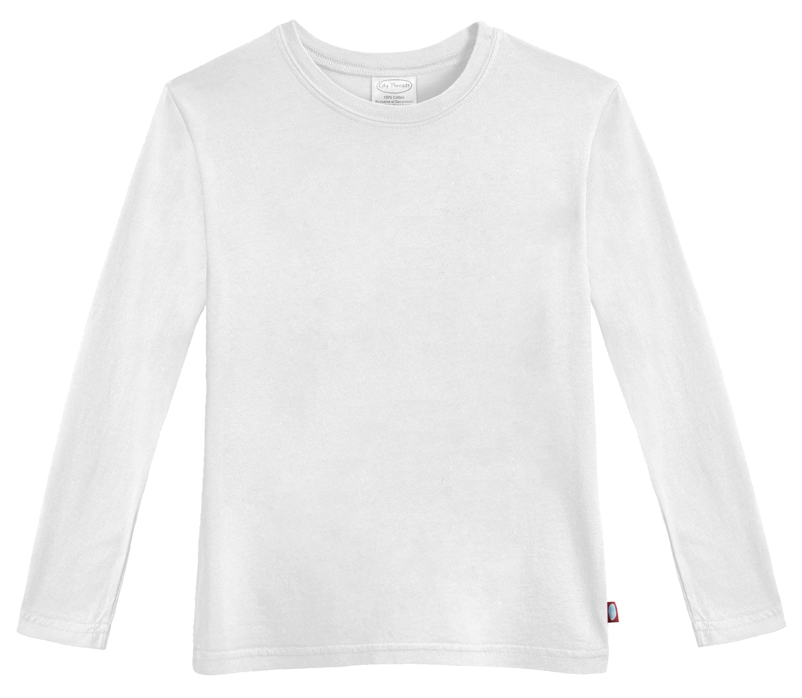 Blank Toddler Long Sleeve T-Shirts - Crew Neck - 100% Polyester