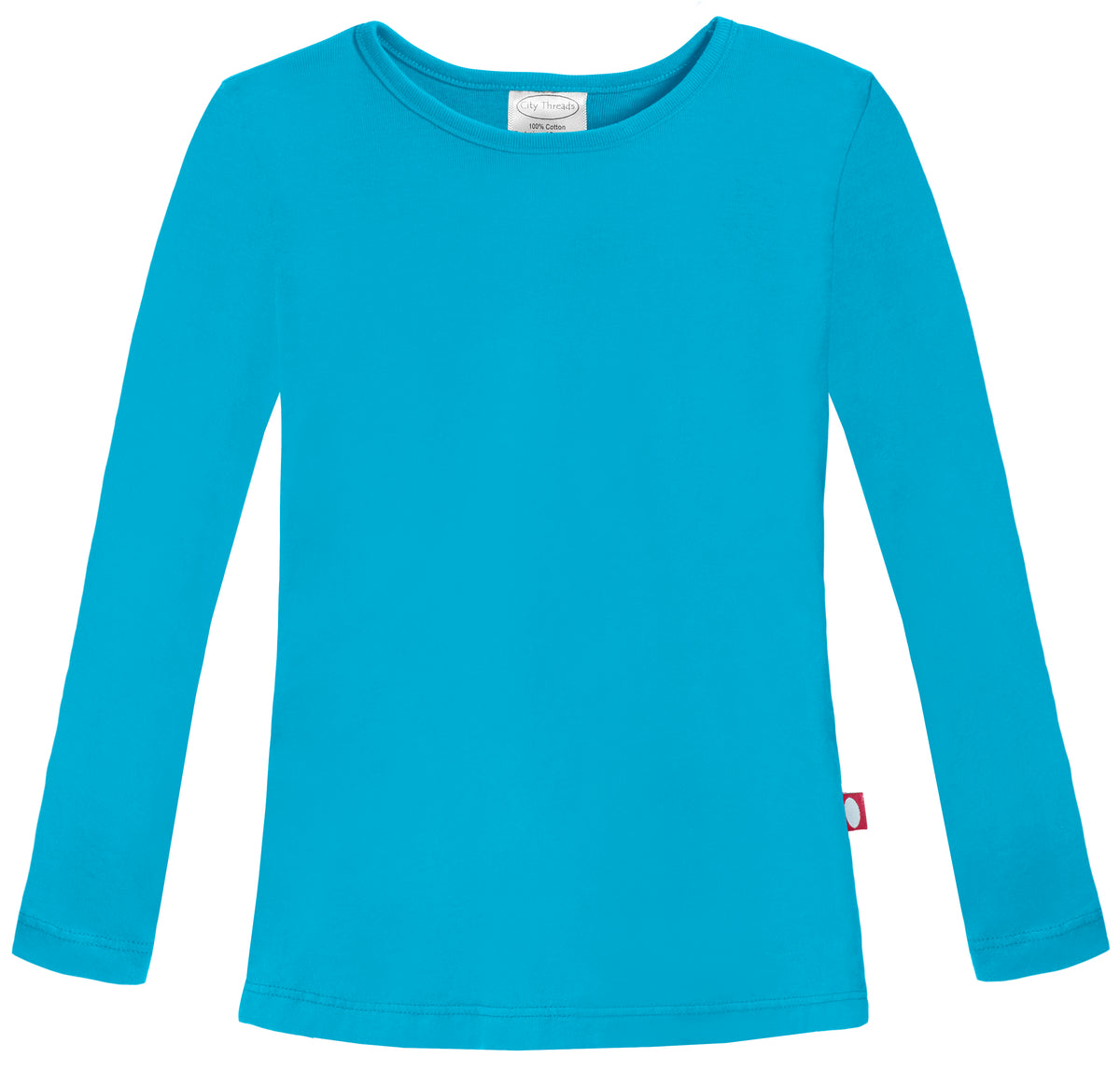 Girls Soft Cotton Jersey Long Sleeve Tee | Turquoise