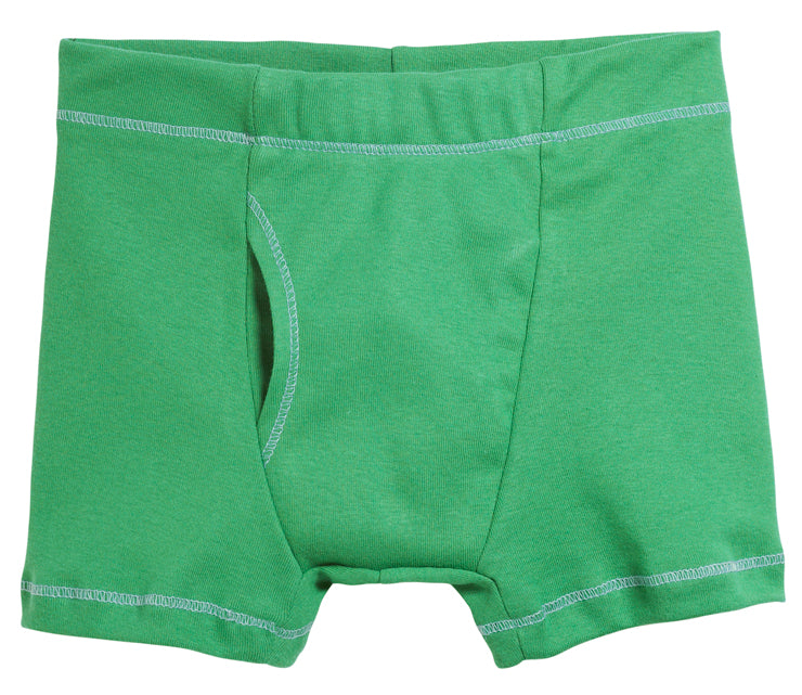 Boys Soft Cotton Boxer Brief | Elf Green