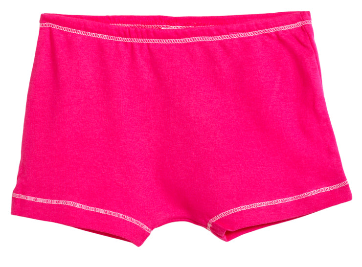 Girls Cotton "Boy Shorts" Underwear Hot Pink City Threads USA