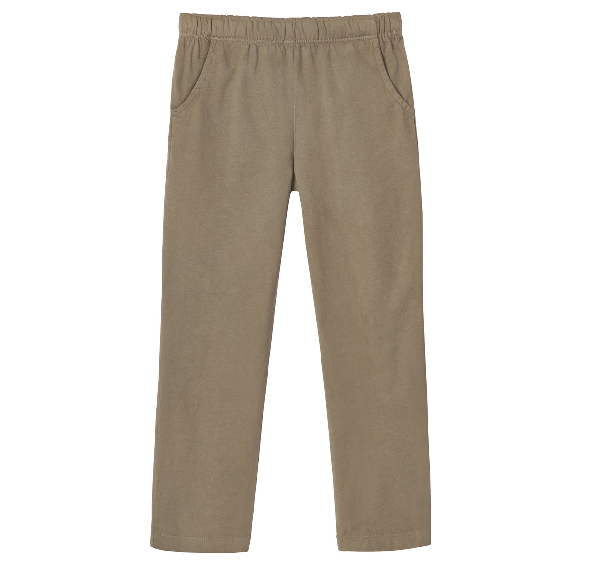 Girls Soft Cotton UPF 50+ Jersey Pocket Pants | Dark Khaki