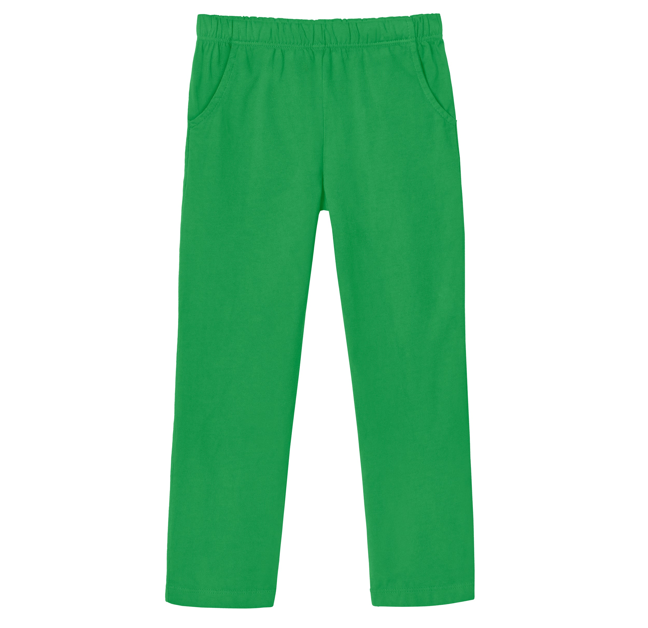 Girls Soft Cotton UPF 50 Jersey Pocket Pants Elf Green City Threads USA