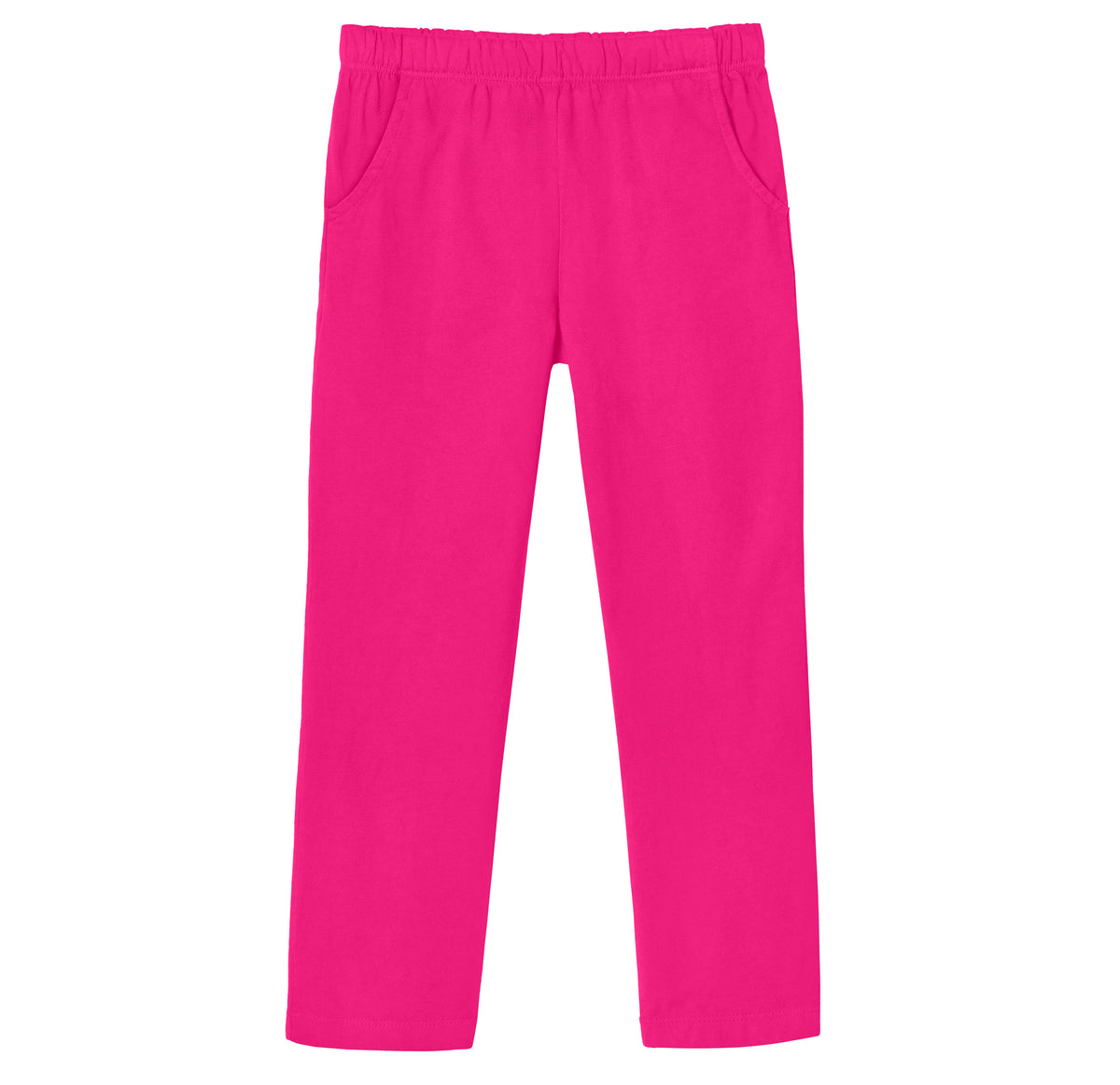 Girls Soft Cotton UPF 50+ Jersey Pocket Pants | Hot Pink