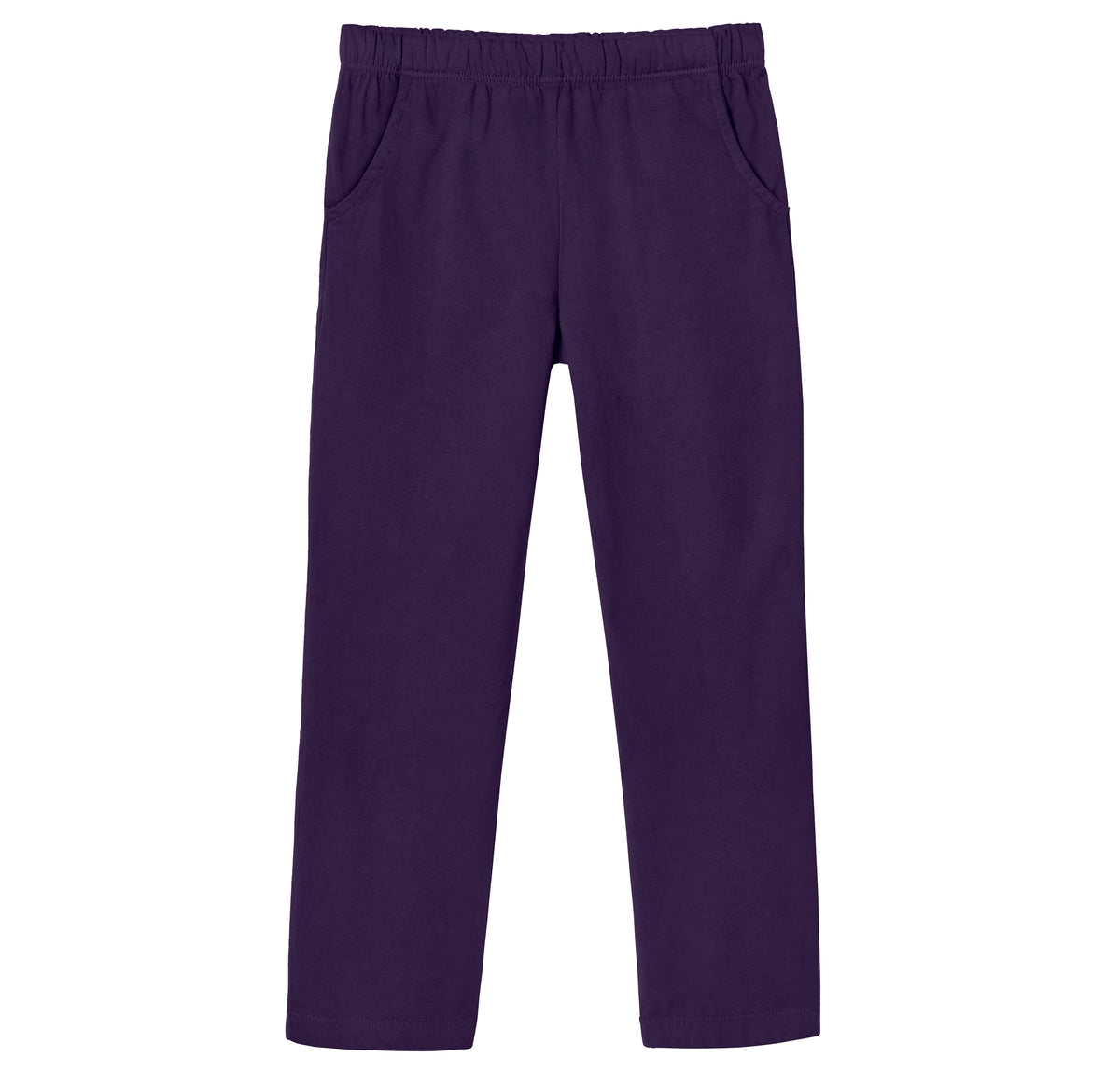 Girls Soft Cotton UPF 50+ Jersey Pocket Pants | Purple