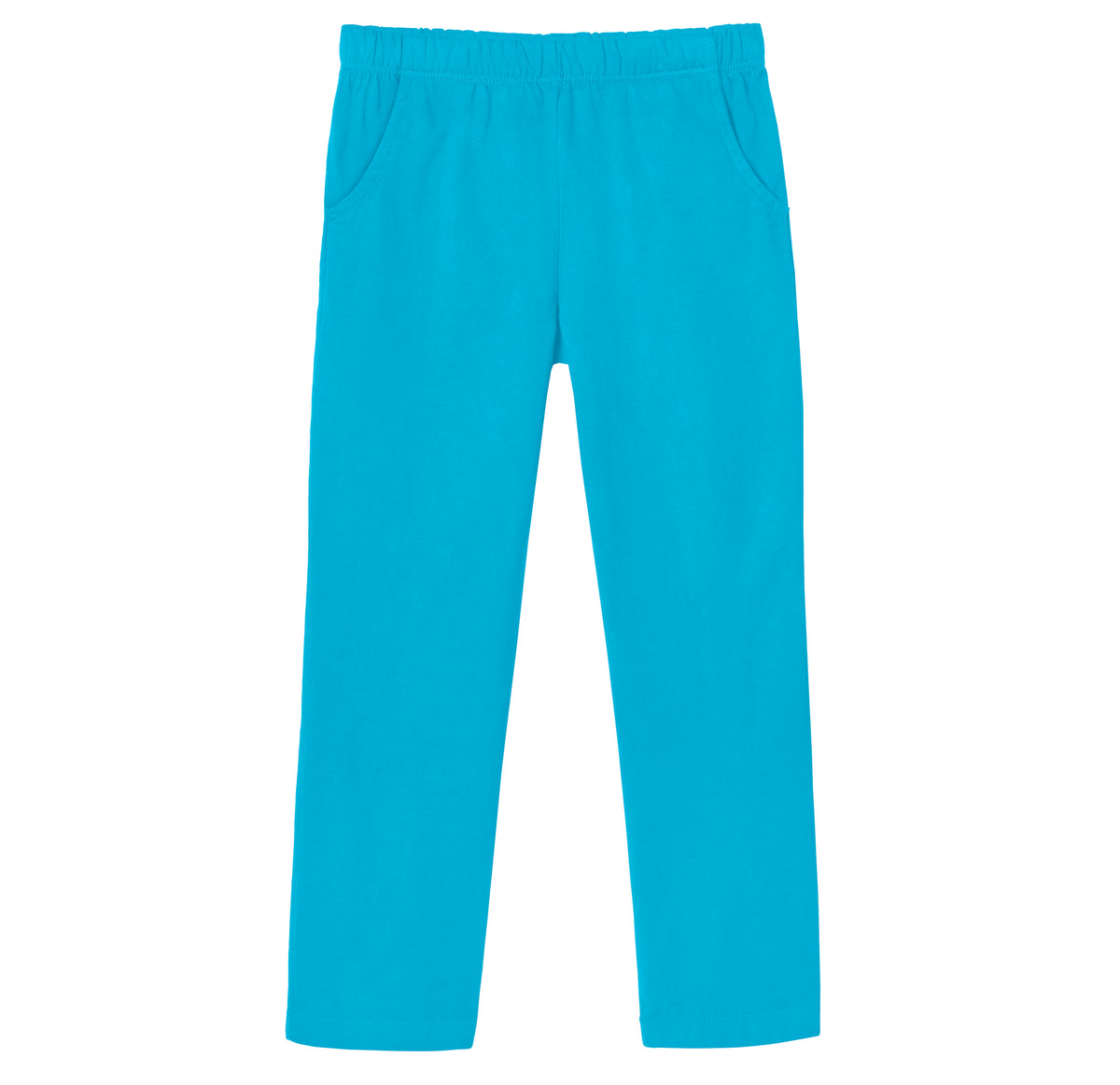 Girls Soft Cotton UPF 50+ Jersey Pocket Pants | Turquoise