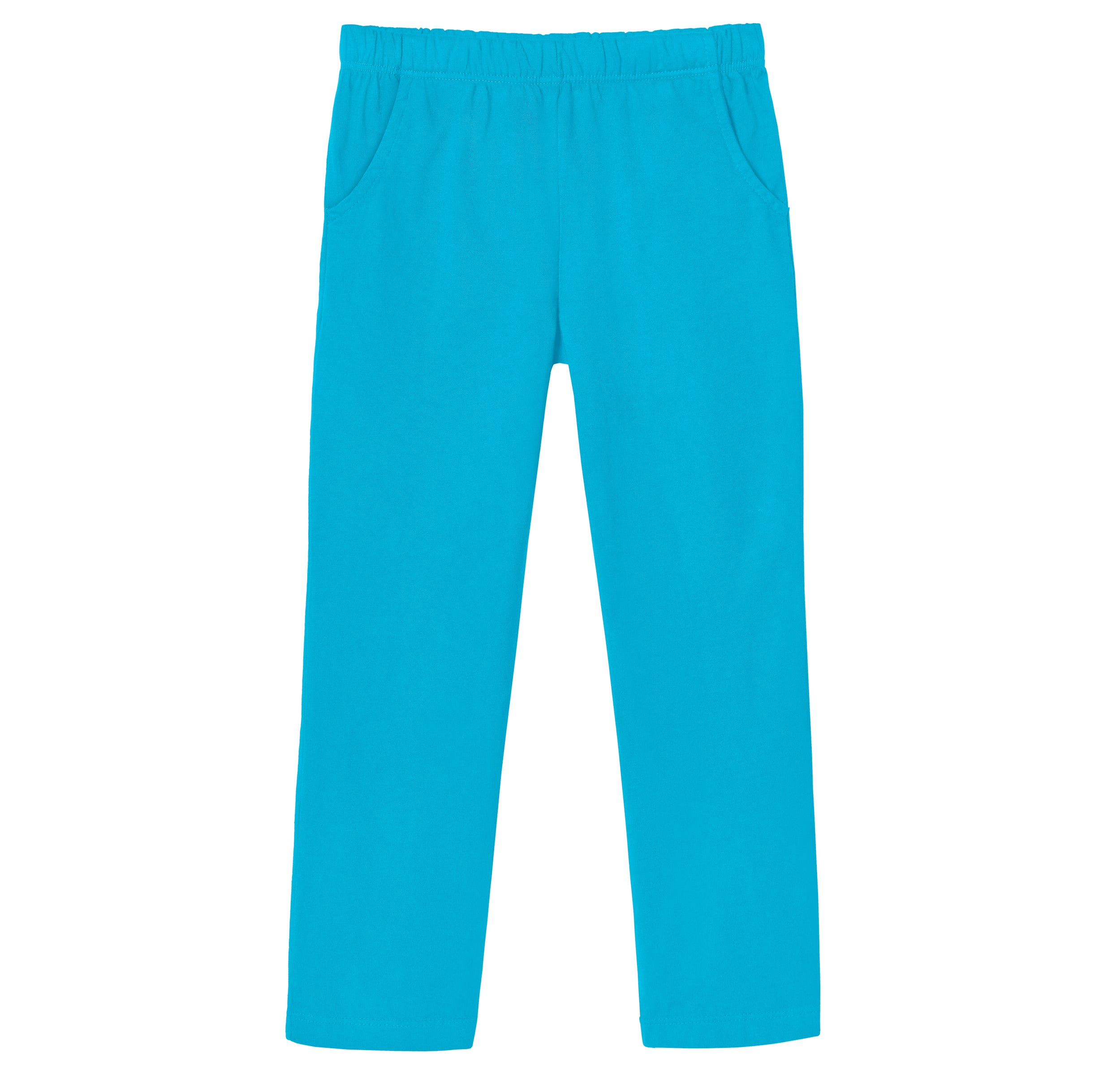 Girls Soft Cotton UPF 50+ Jersey Pocket Pants | Turquoise