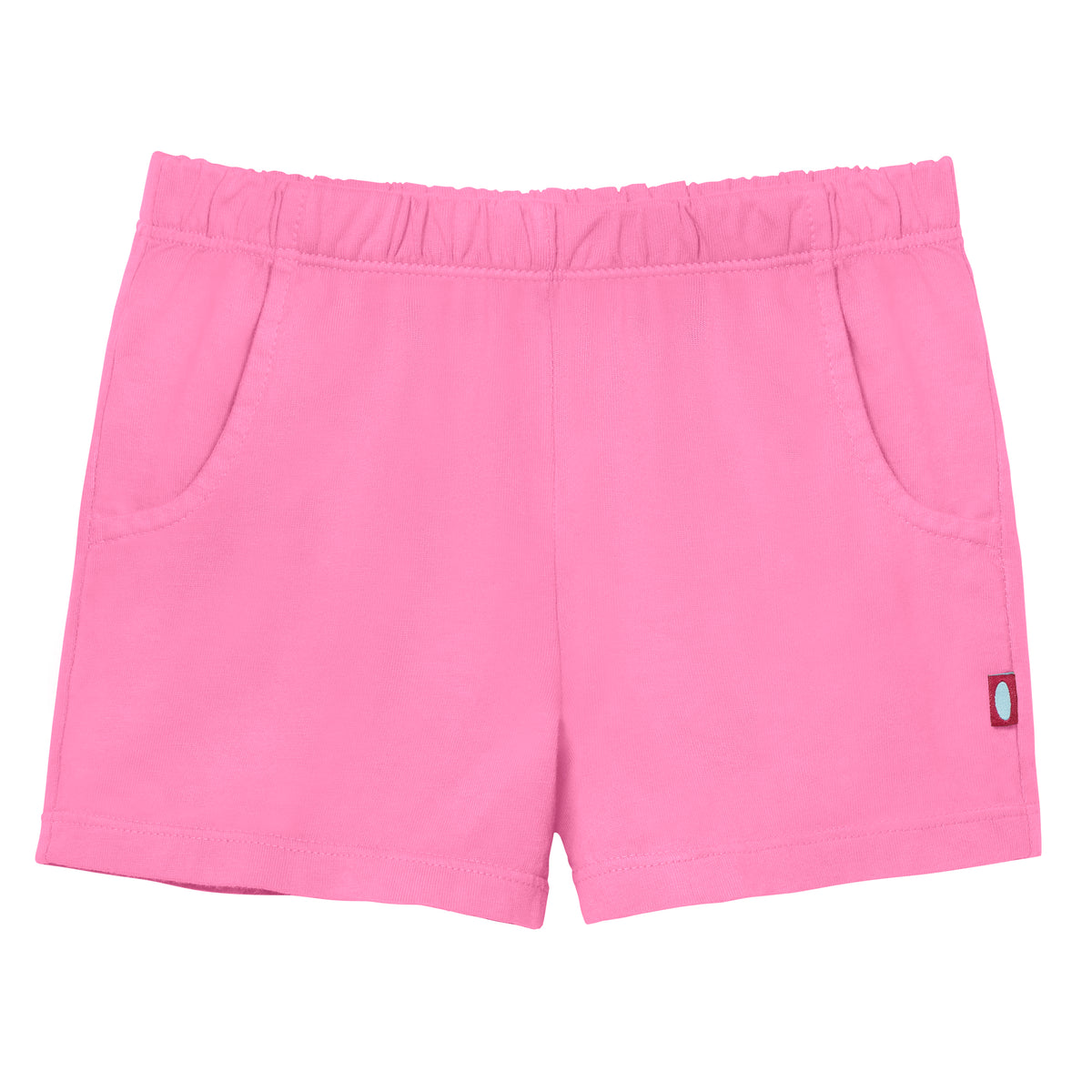 Girls Soft Cotton UPF 50+ Jersey Pocket Shorts | Medium Pink