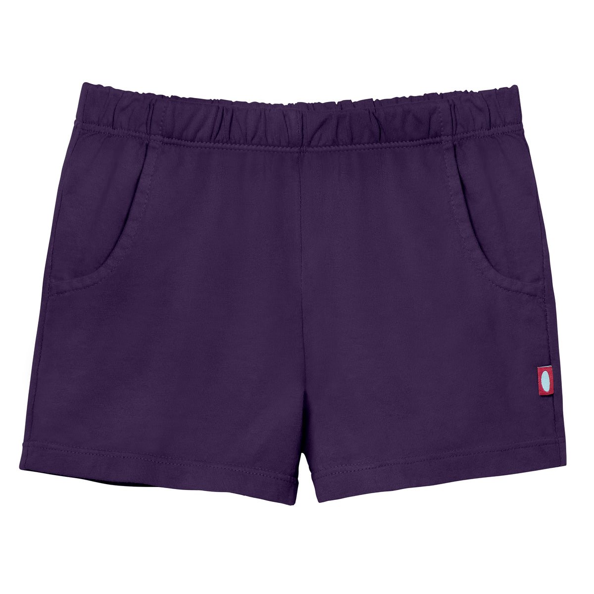 Girls Soft Cotton UPF 50+ Jersey Pocket Shorts | Purple