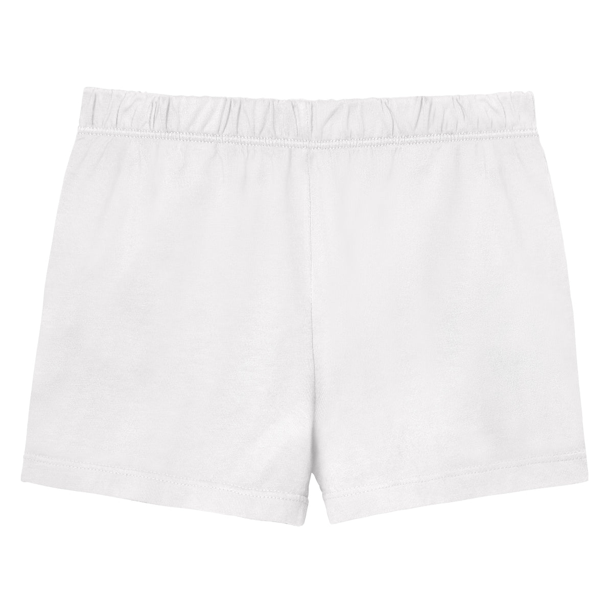 Girls Soft Cotton UPF 50+ Jersey Pocket Shorts | White
