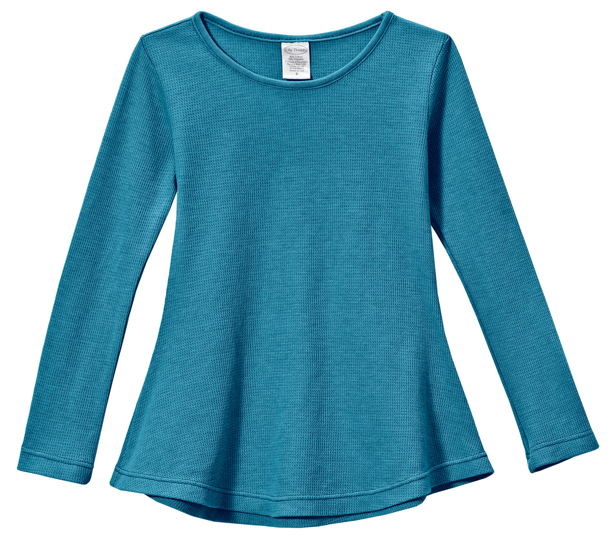 Girls Soft &amp; Cozy Thermal Long Sleeve Tunic | Teal