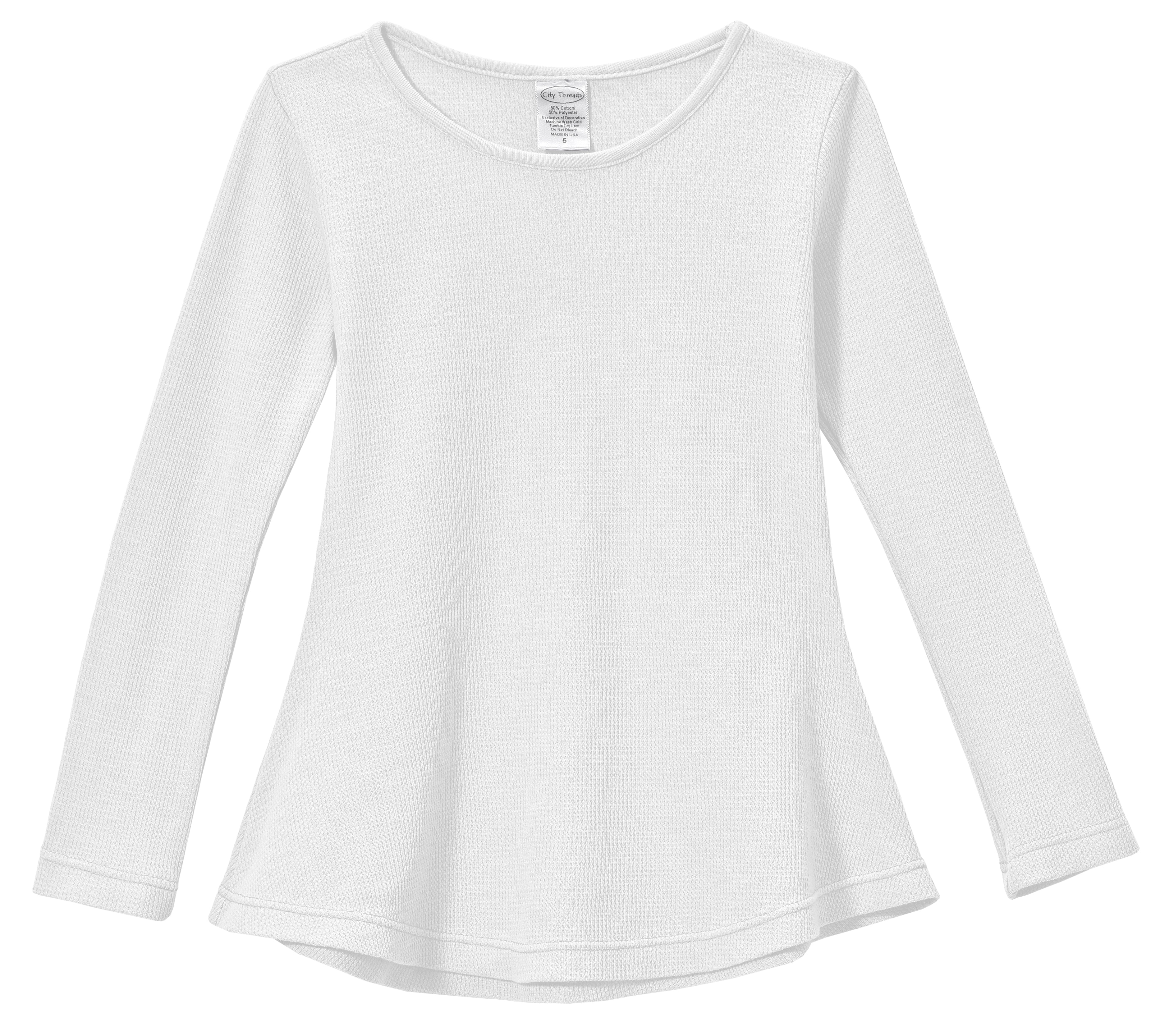 Cottonique Women's Hypoallergenic Long Sleeve Ribbed Tee