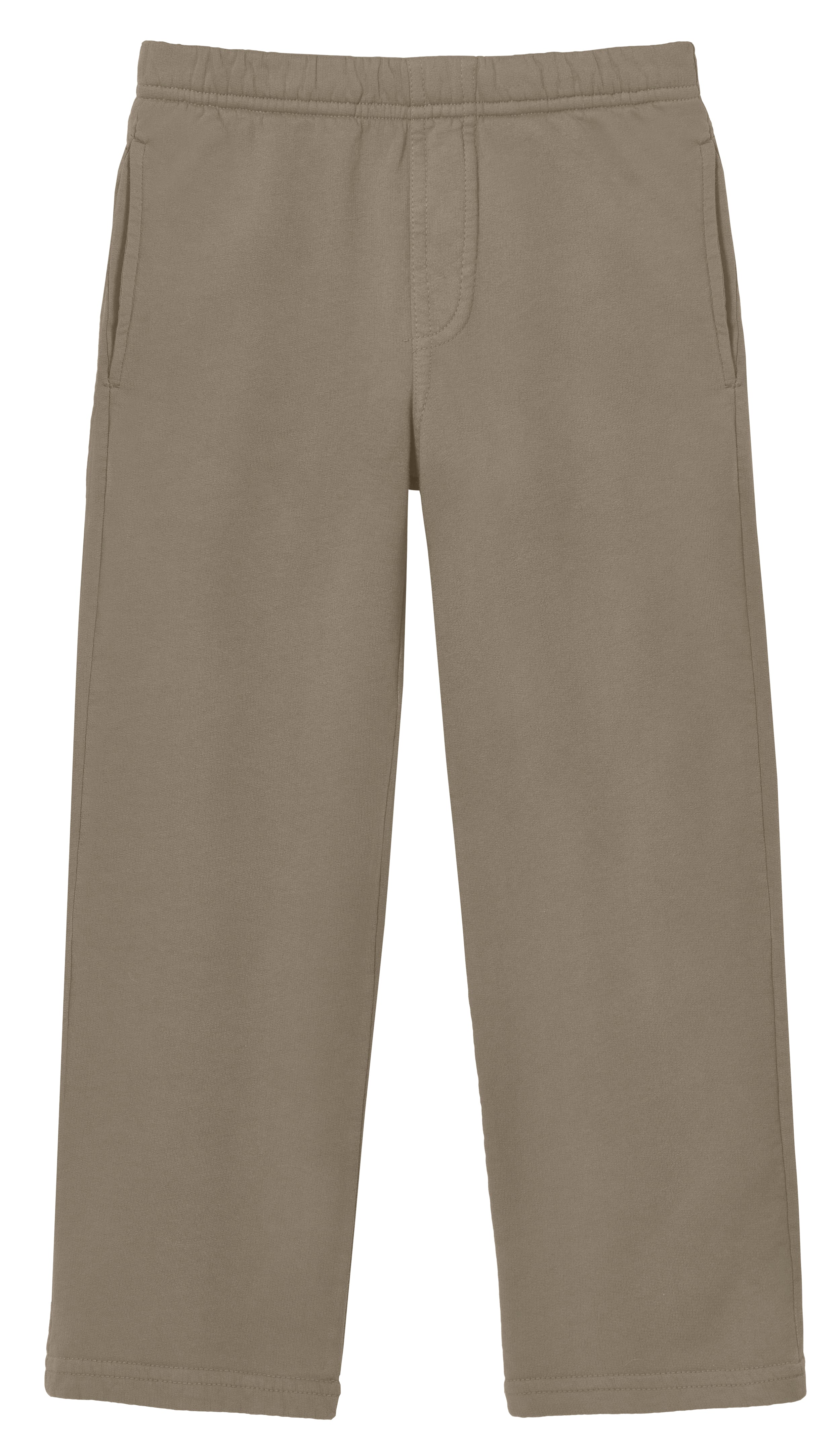 Boys Soft Cotton Fleece Straight Leg Pocket Pant | Dark Khaki