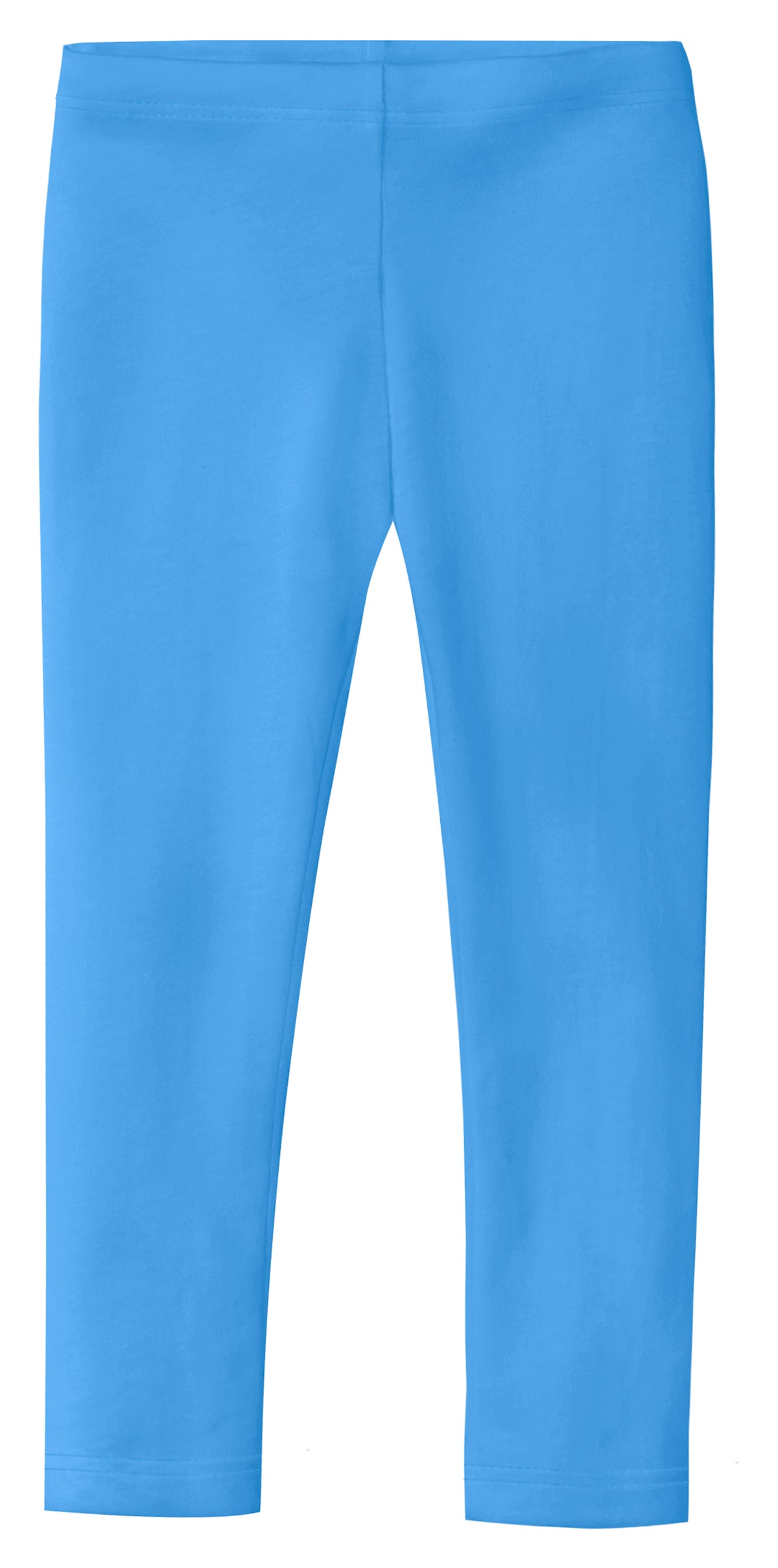 Girls Soft 100% Cotton Solid Colored Leggings | River Blue