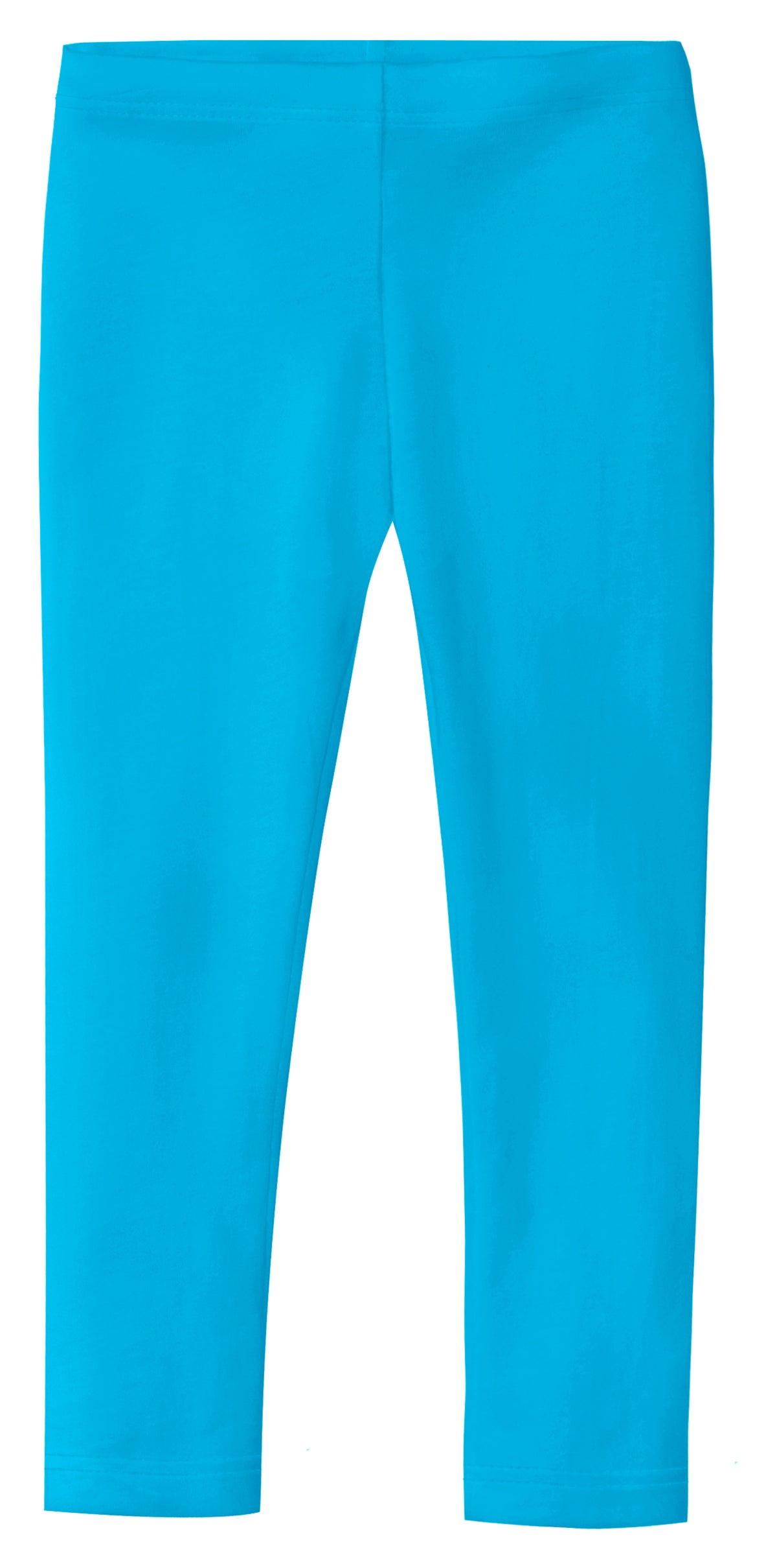 Girls Soft 100% Cotton Solid Colored Leggings | Turquoise