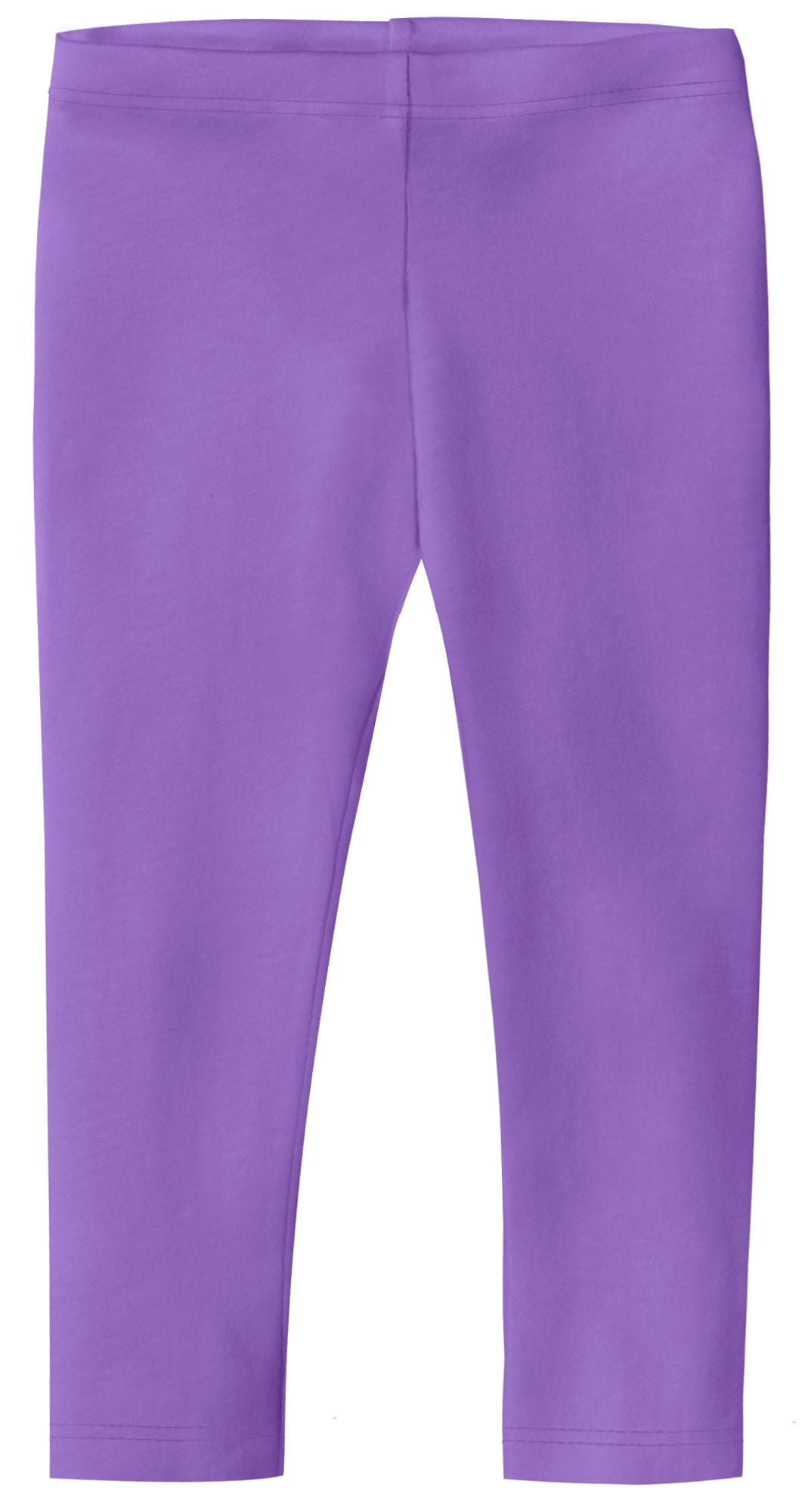 Girls Soft 100% Cotton Capri Leggings | Deep Purple