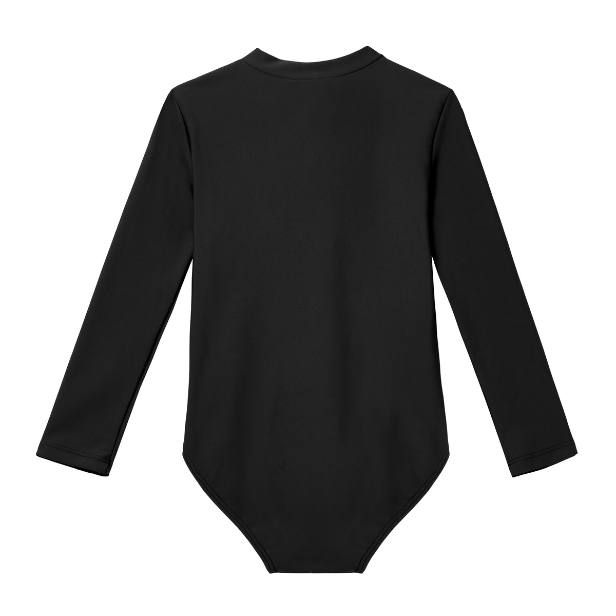 Girls UPF 50+ One-Piece Long Sleeve Swimsuit | Black
