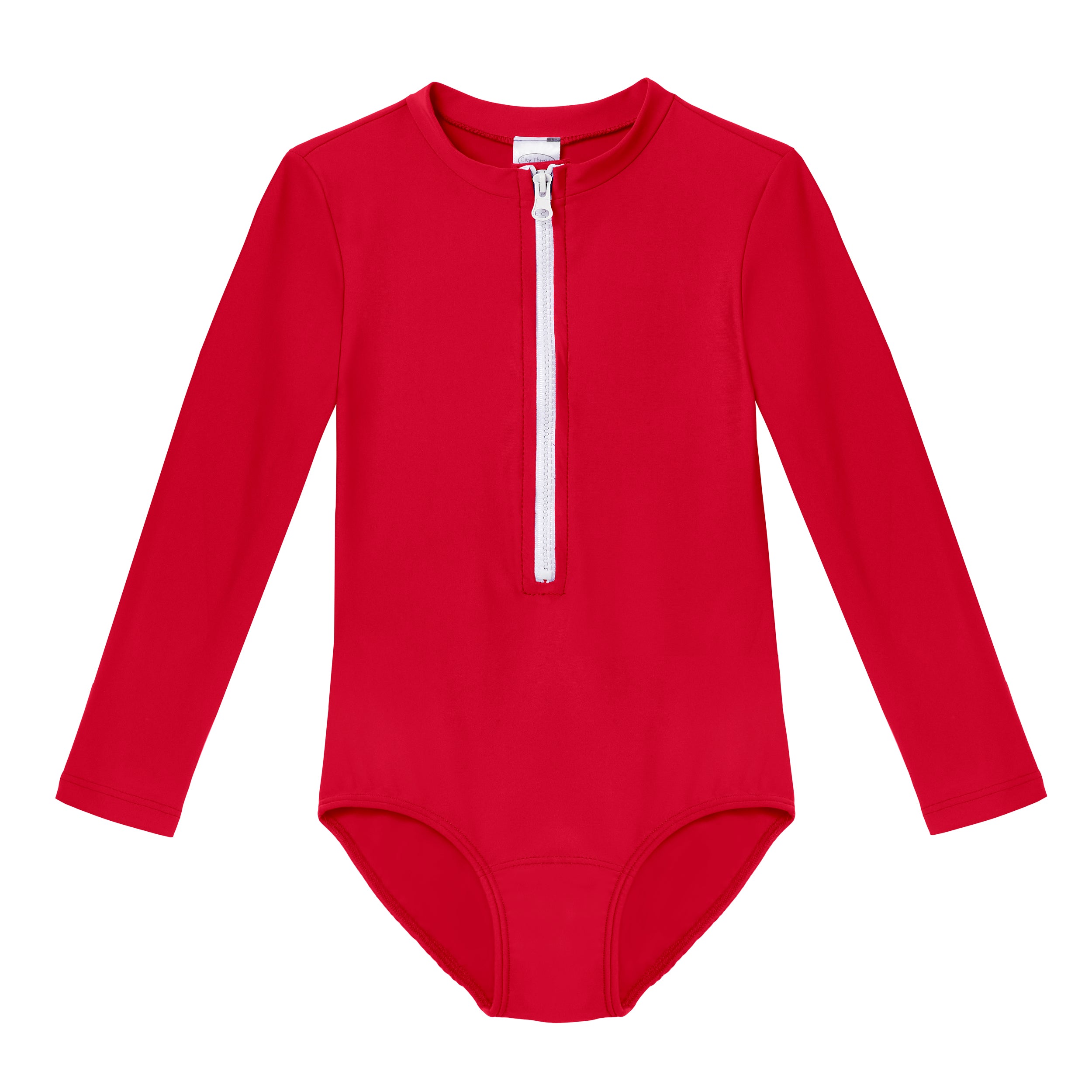 Girls UPF 50+ One-Piece Long Sleeve Swimsuit