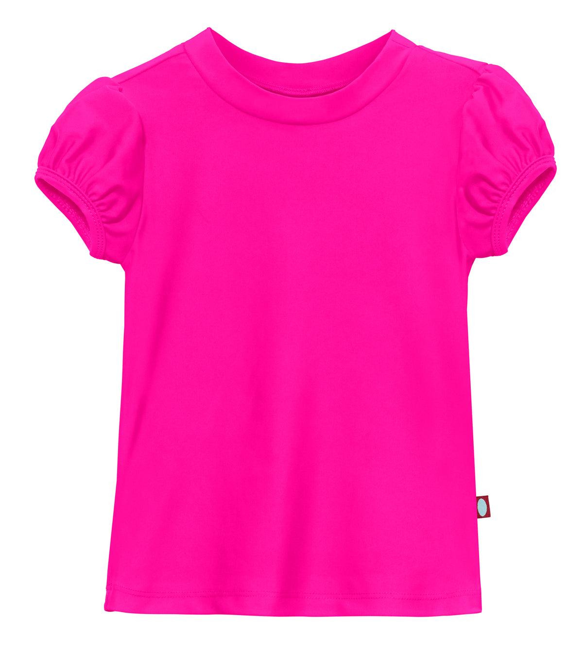 Girls UPF 50+ Puff Sleeve Rashguard | Hot Pink