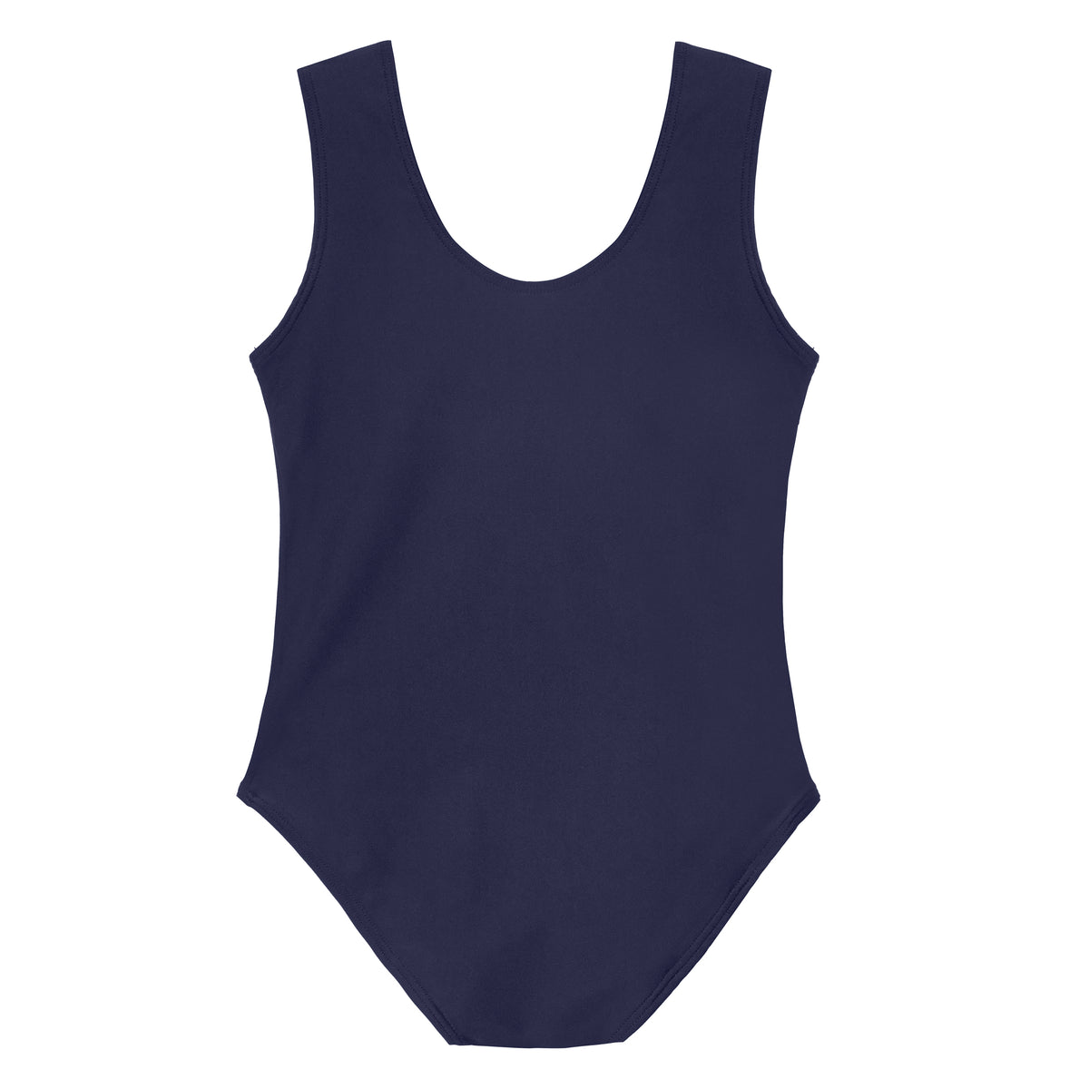 Girls UPF 50+ One-Piece Ruffle Front Swimsuit  | Navy